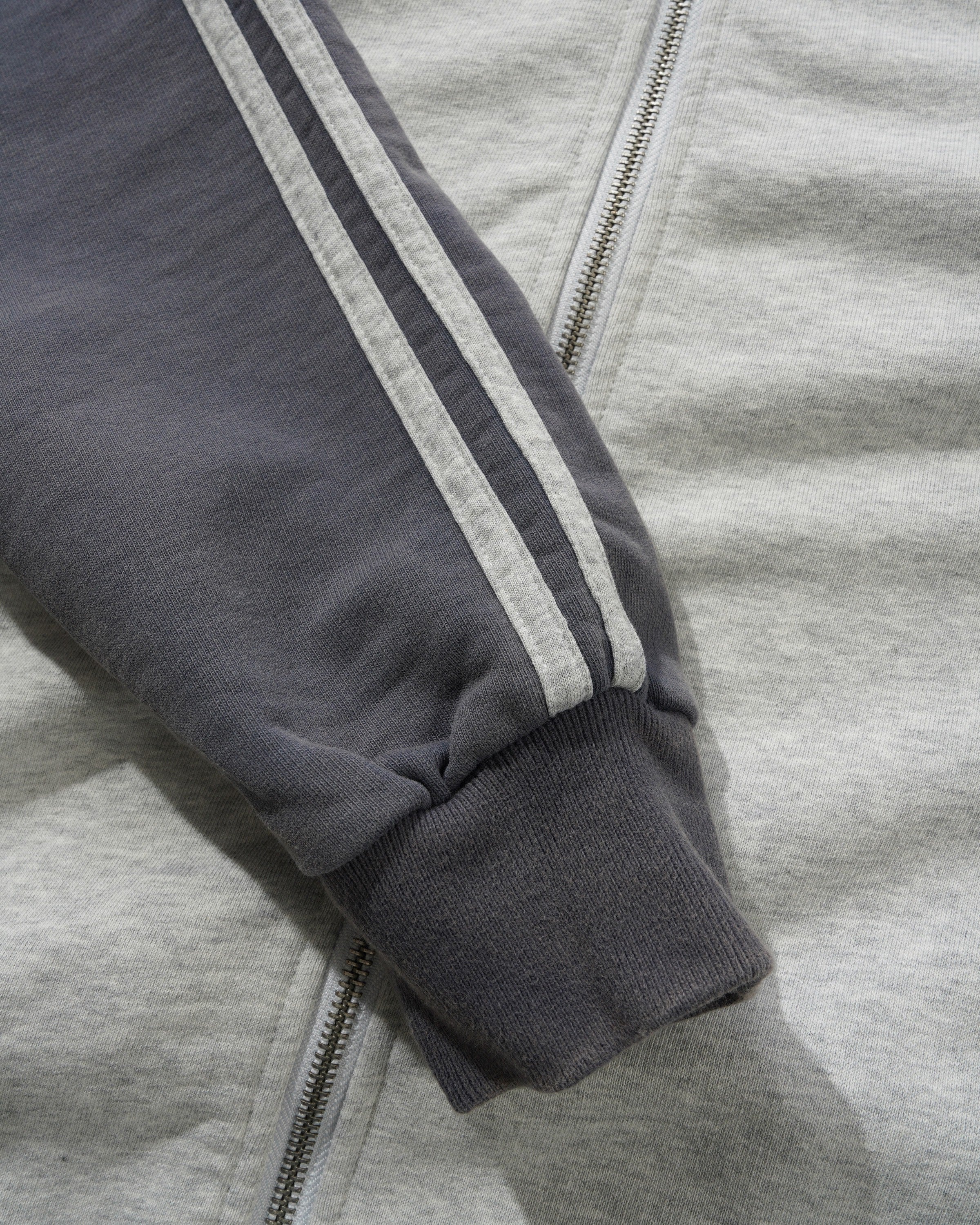 Tunnel Fleece Track Jacket, Ash / Navy - Image 3