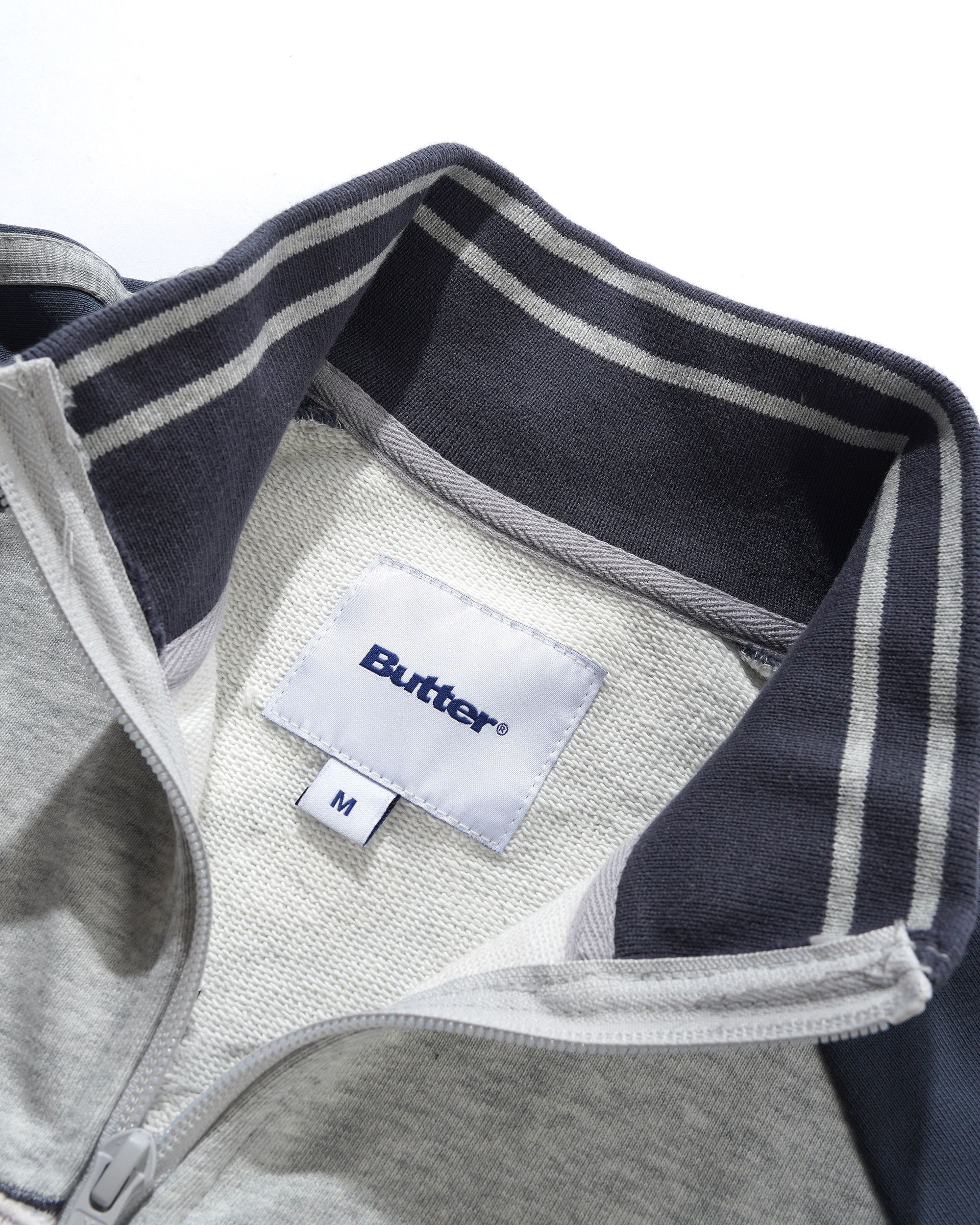 Tunnel Fleece Track Jacket, Ash / Navy - Image 4
