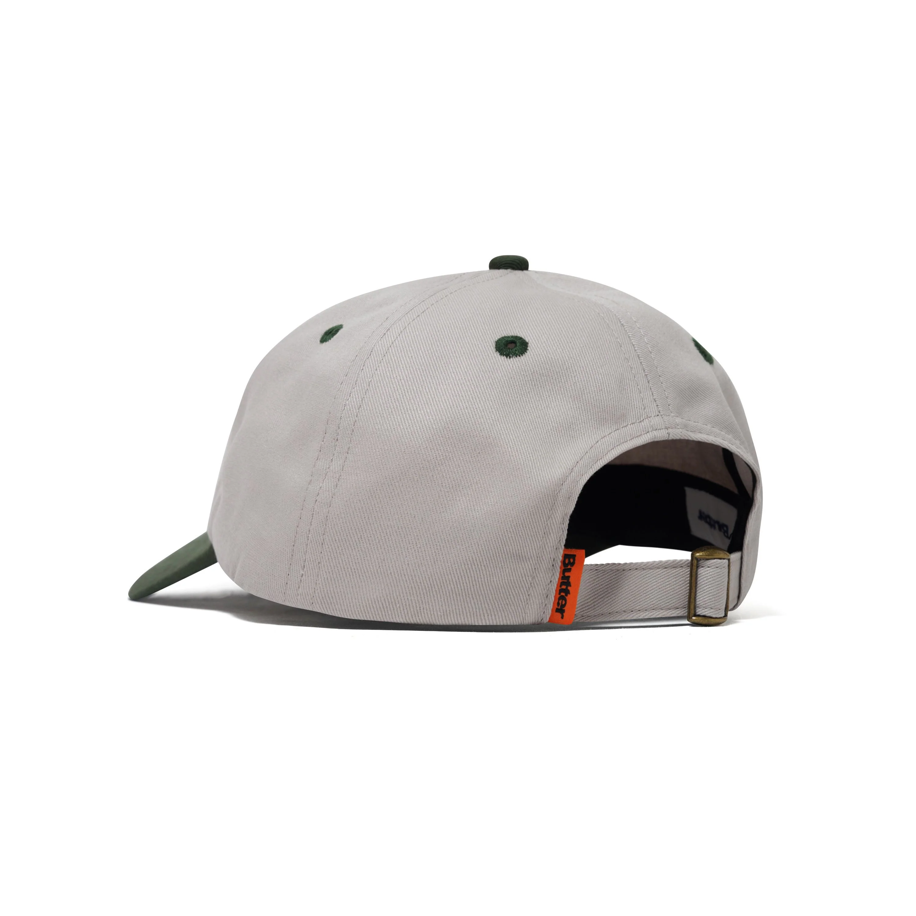 Turtle 6 Panel Cap, Light Grey / Seaweed - Image 2