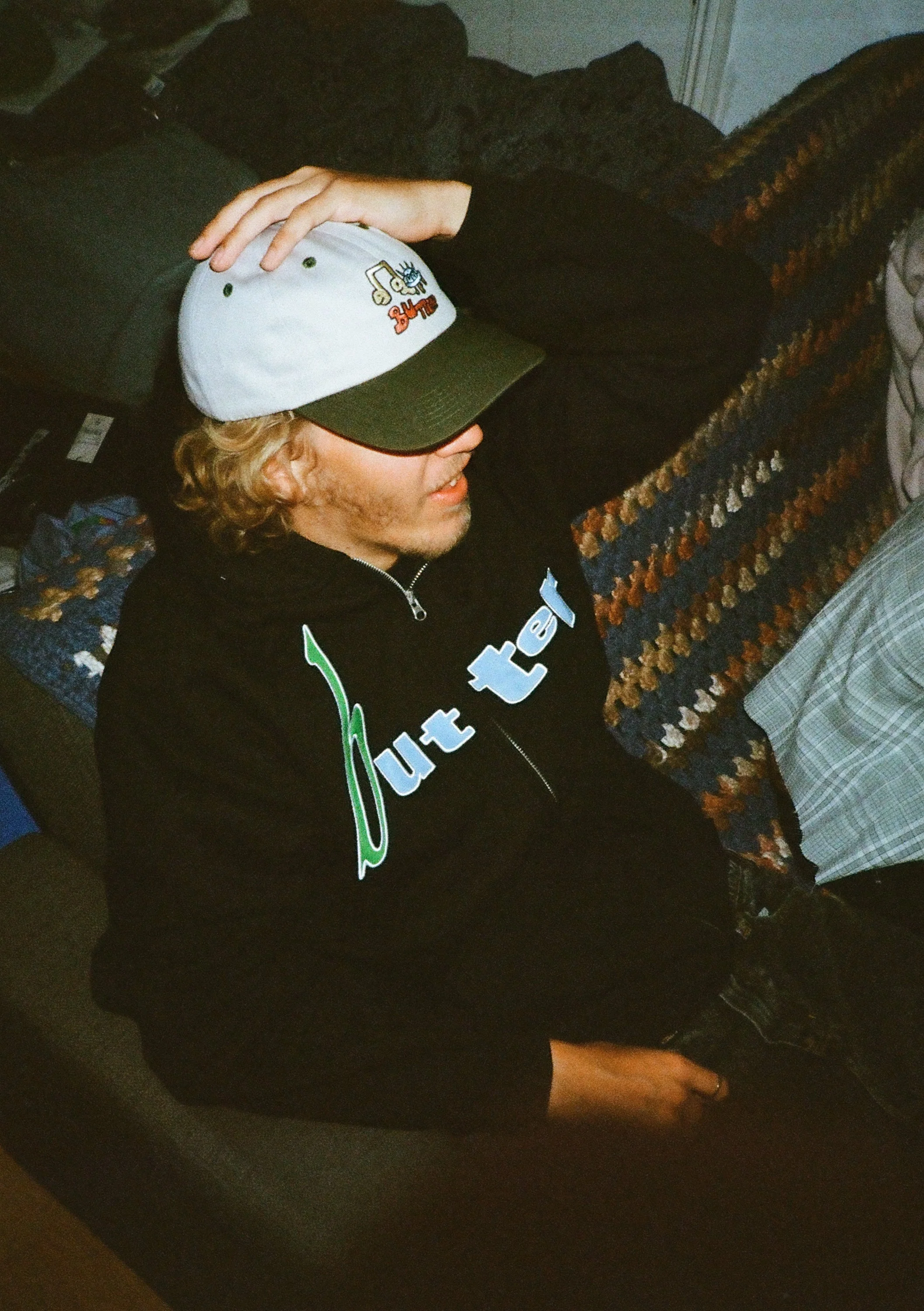 Turtle 6 Panel Cap, Light Grey / Seaweed - Image 3