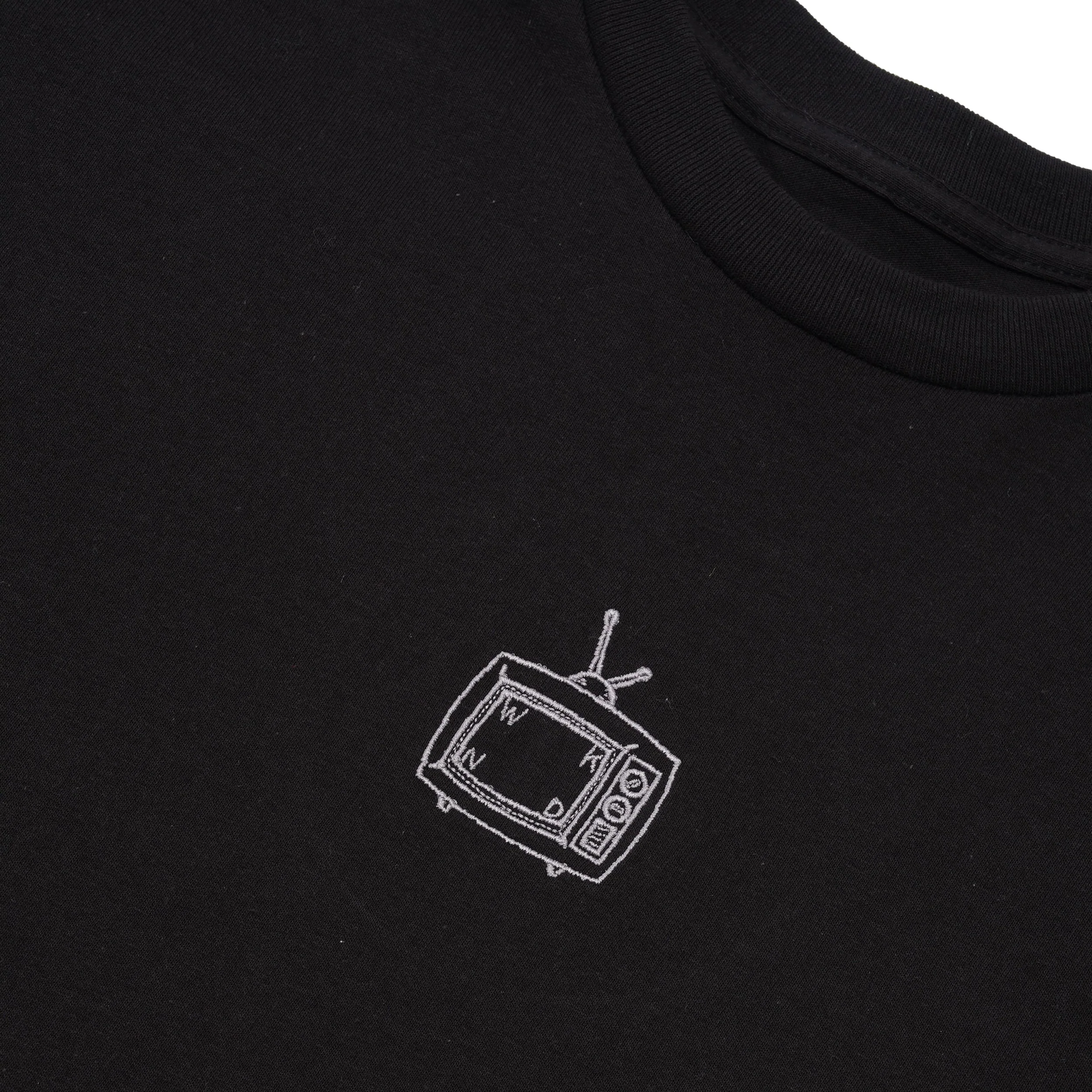 TV Logo Embroidery Tee, Black - Image 2
