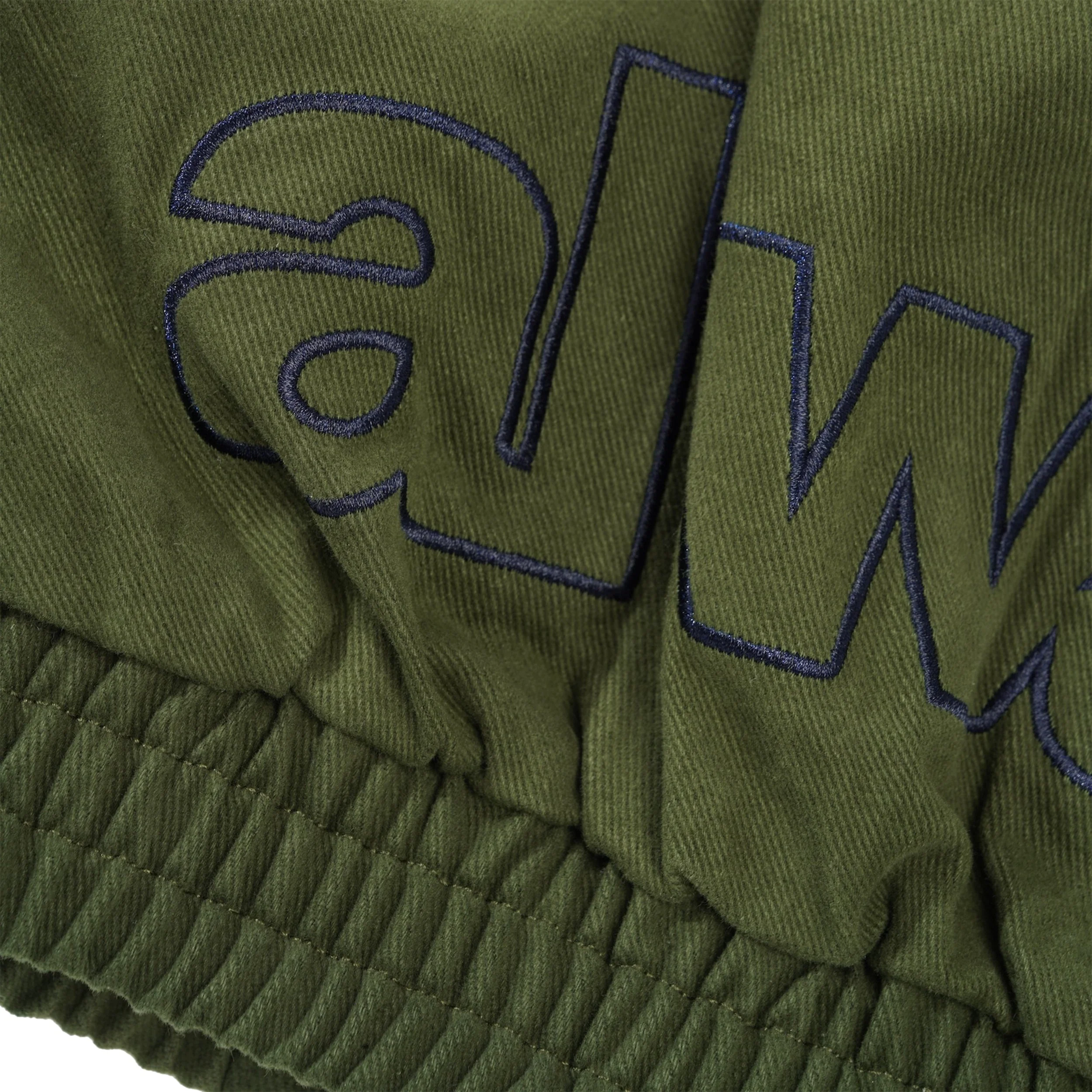 Two Tone Canvas Bomber Jacket, Green - Image 5