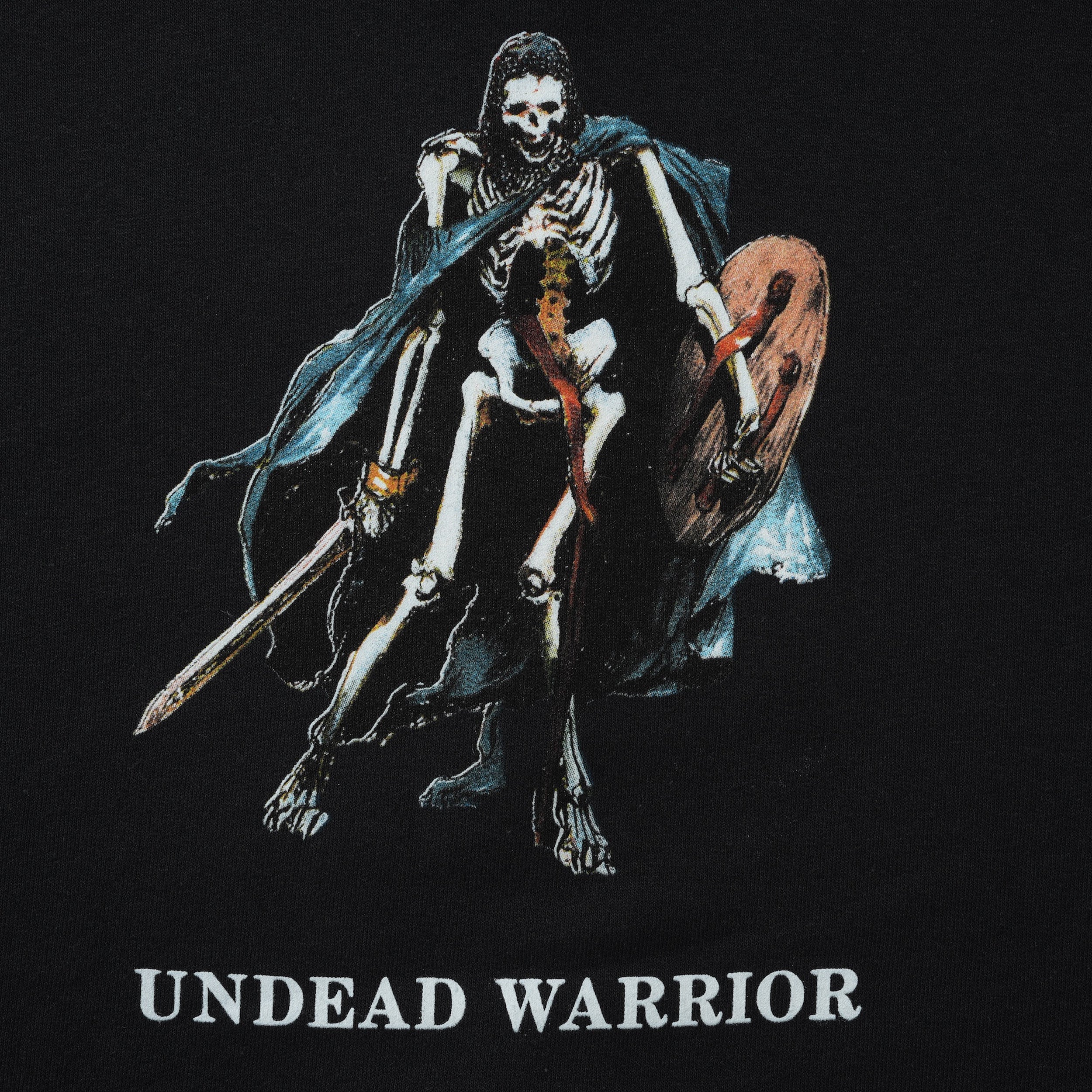 Undead Warrior Zip Up Hood, Black - Image 4