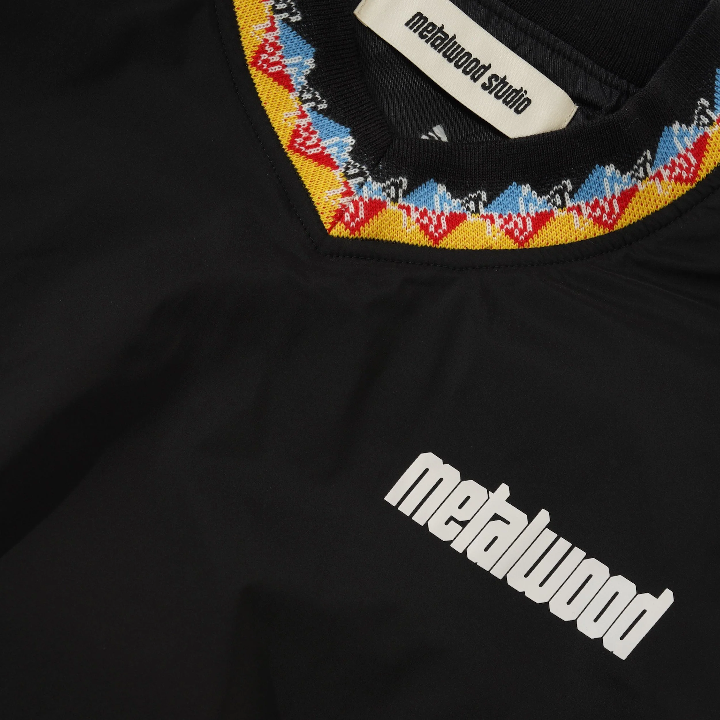 V-Neck Windbreaker, Black - Image 2