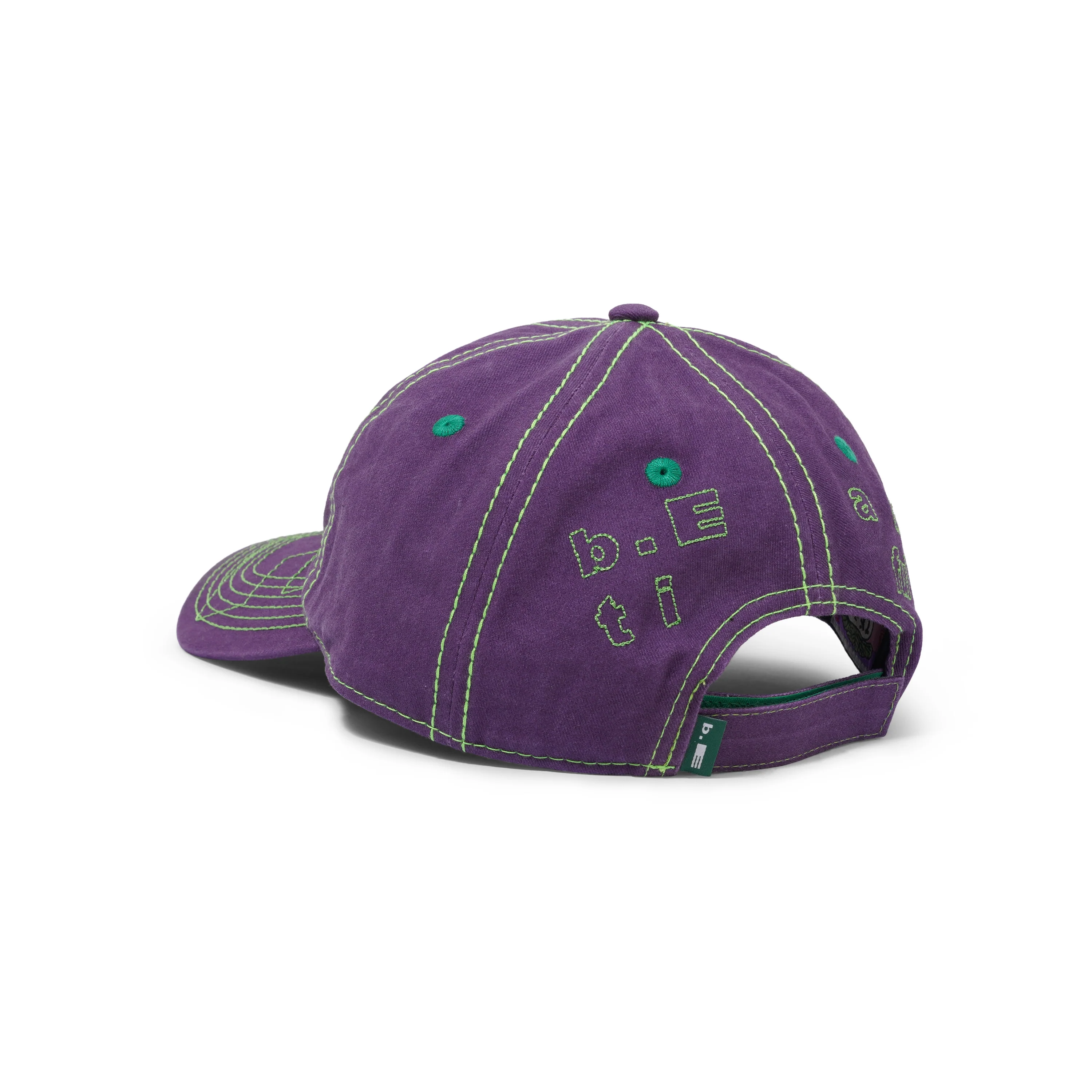 Vapor 6 Panel Hat, Washed Purple / Lime - Image 2