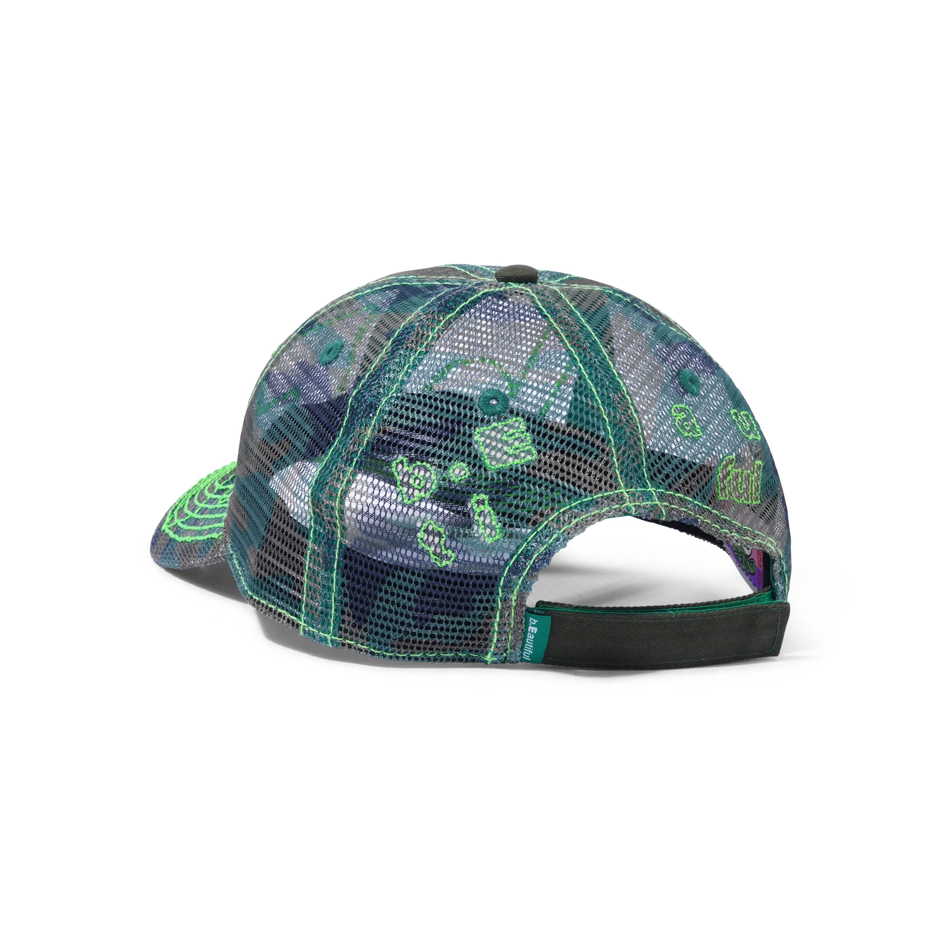 Vapor 6 Panel Hat, Army Camo Mesh - Image 2