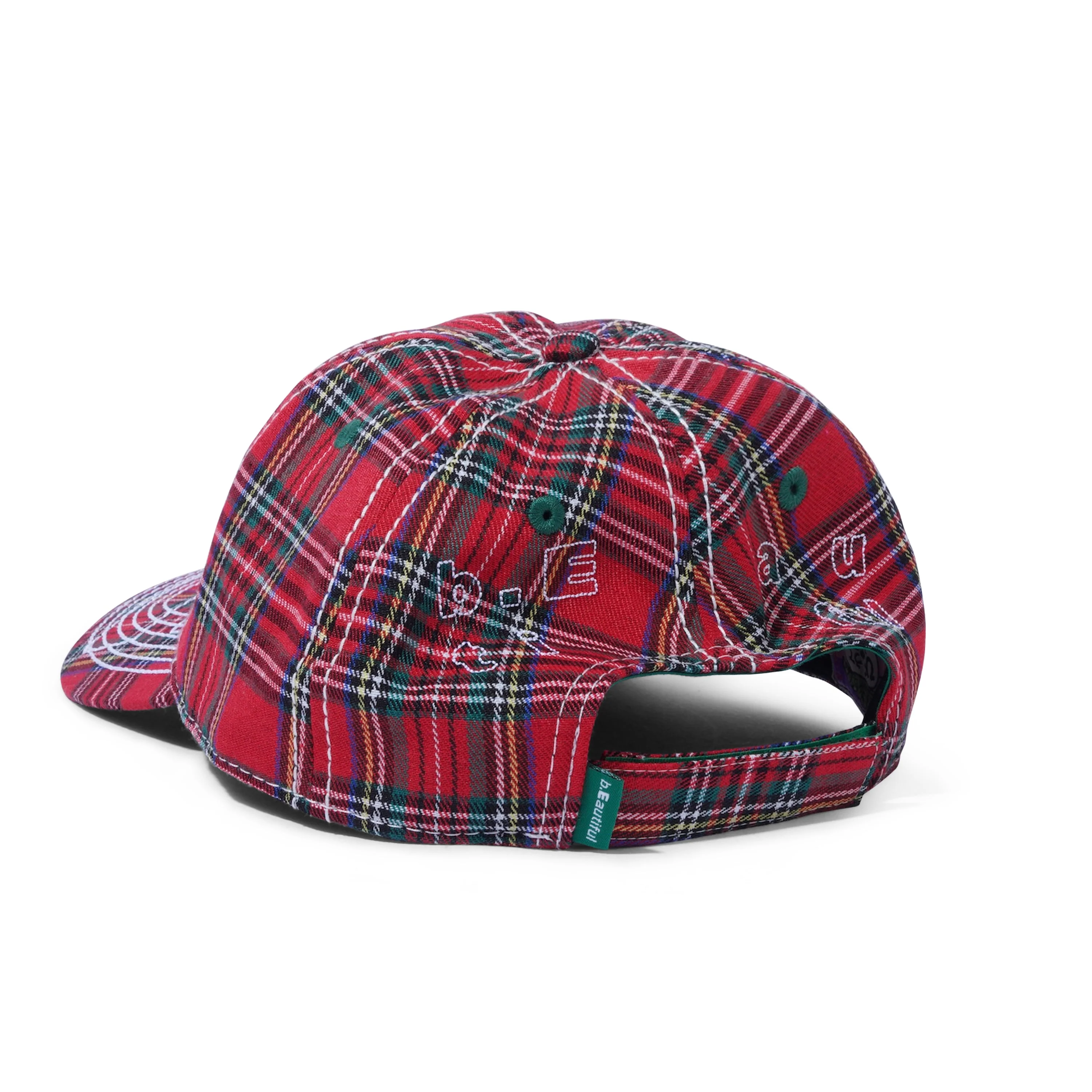 Vapor 6 Panel Hat, Red Plaid - Image 2