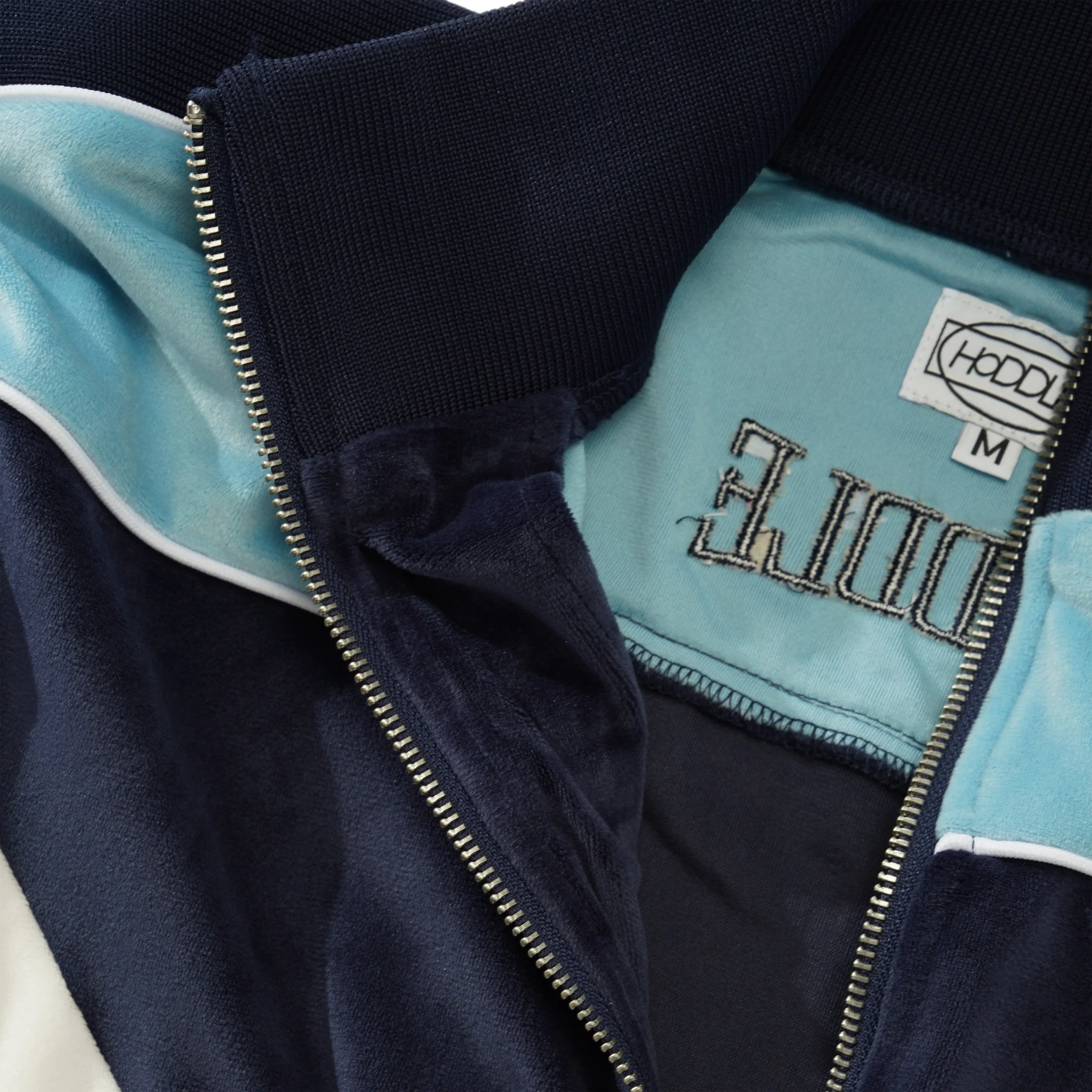 Velour Track Jacket, Blue - Image 3