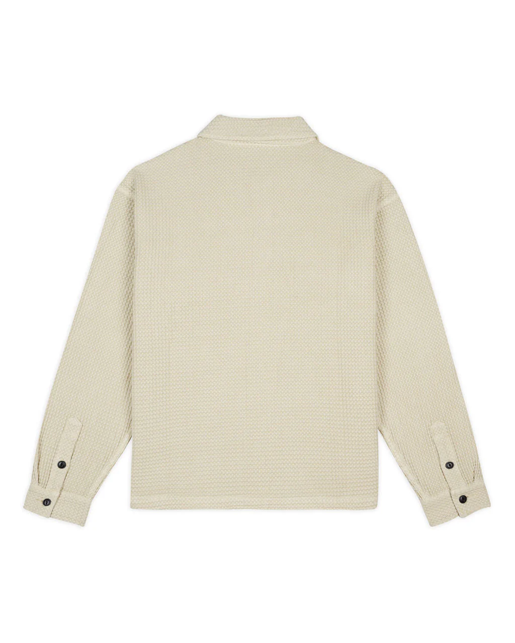 Waffle Button Front Shirt, Tan - Image 2