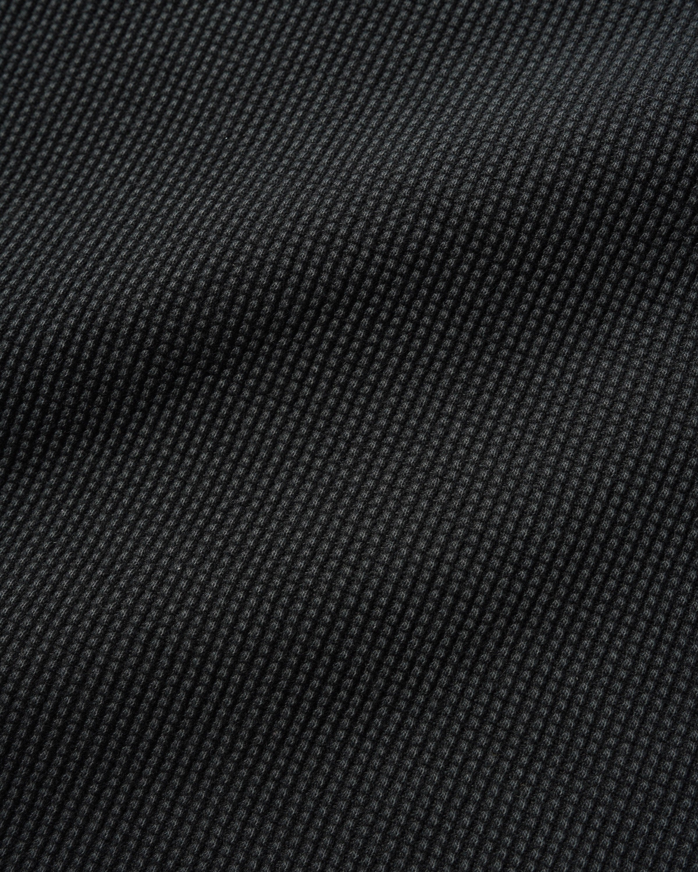 Waffle L/S Top, Washed Black - Image 5