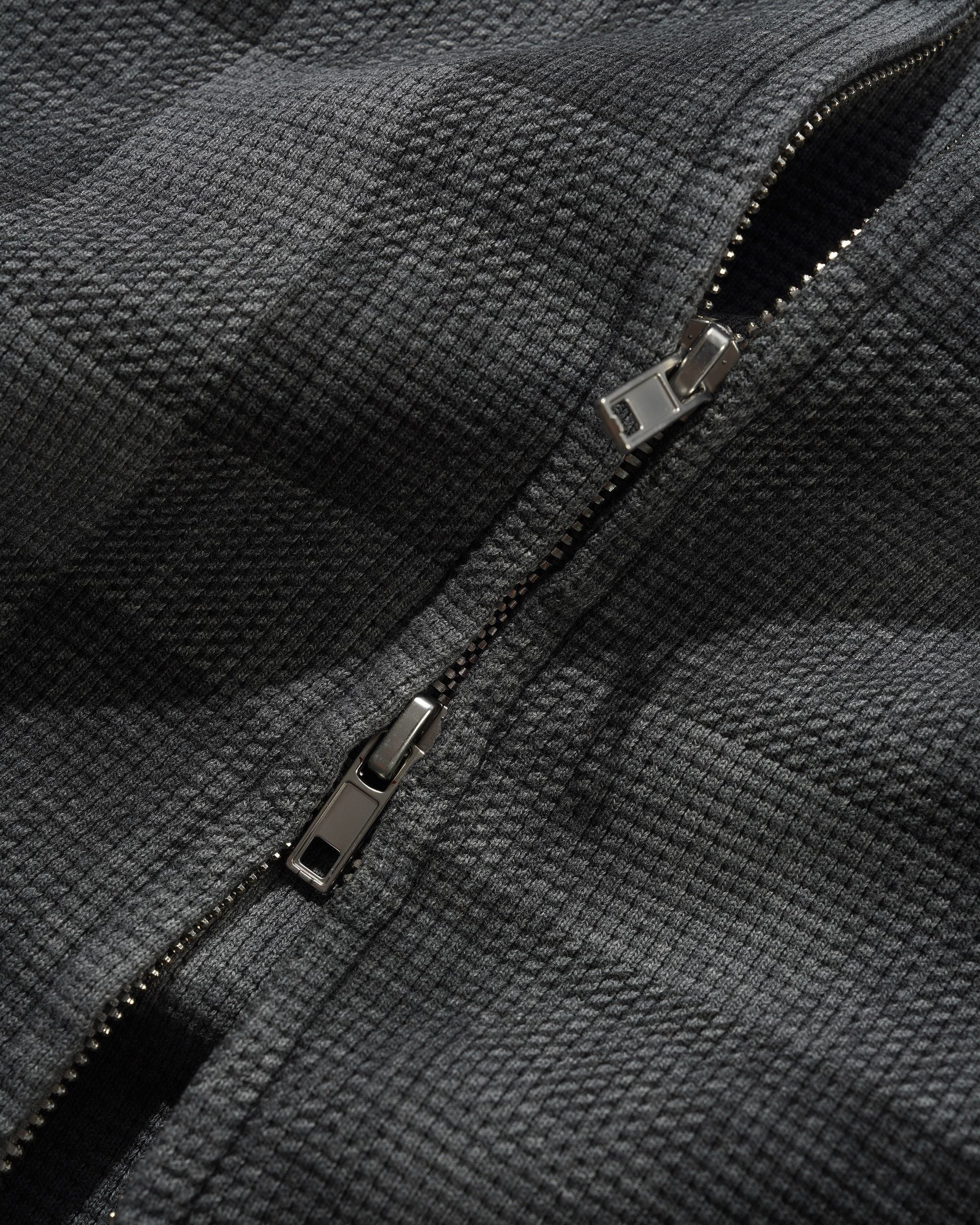 Waffle Zip-Thru Hood, Grey Plaid - Image 3