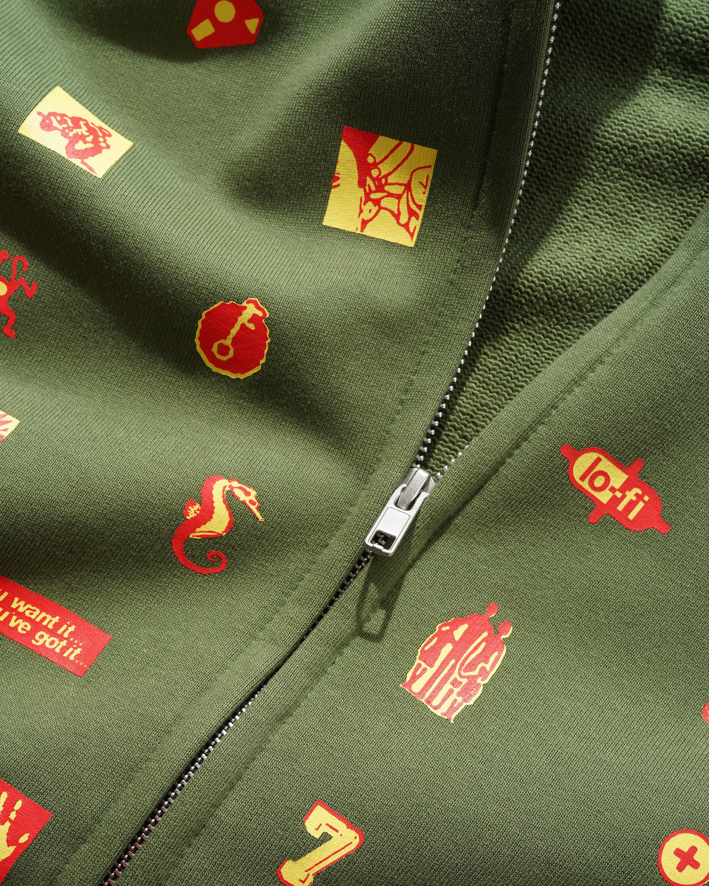 Want It Zip-Thru Hood, Moss - Image 2