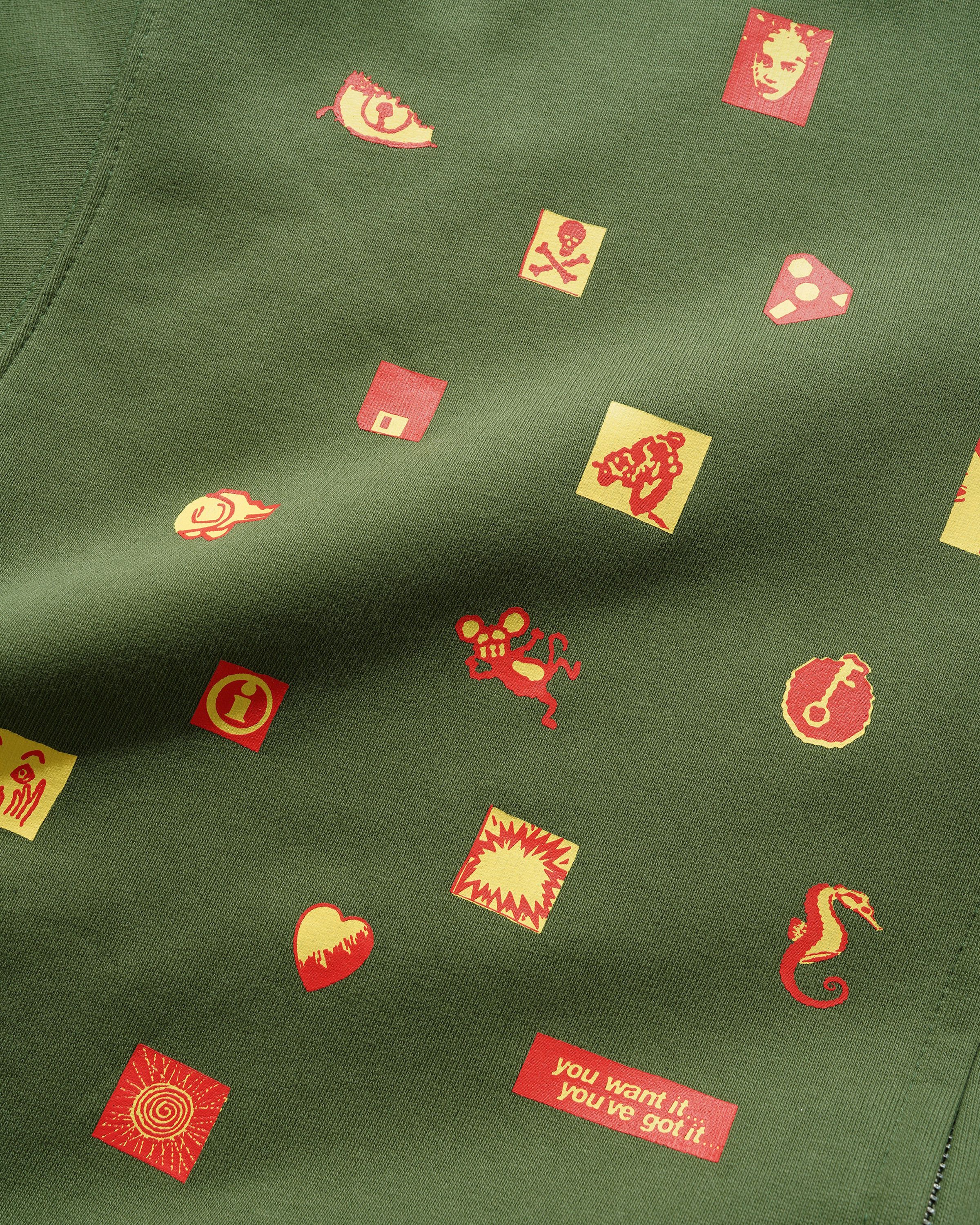 Want It Zip-Thru Hood, Moss - Image 3