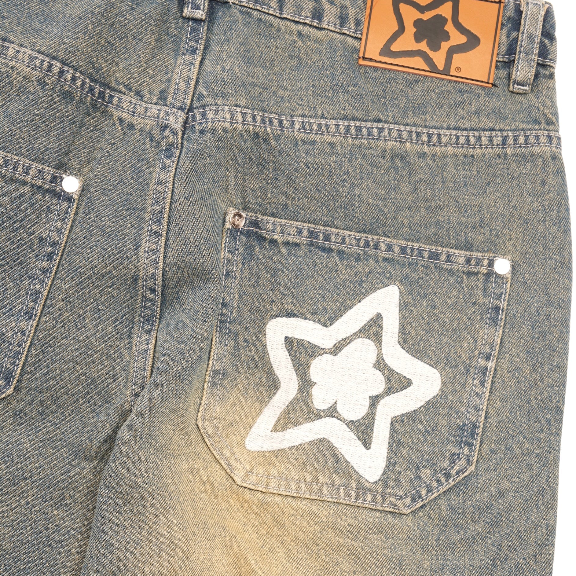 Washed Star Jeans, Blue - Image 4