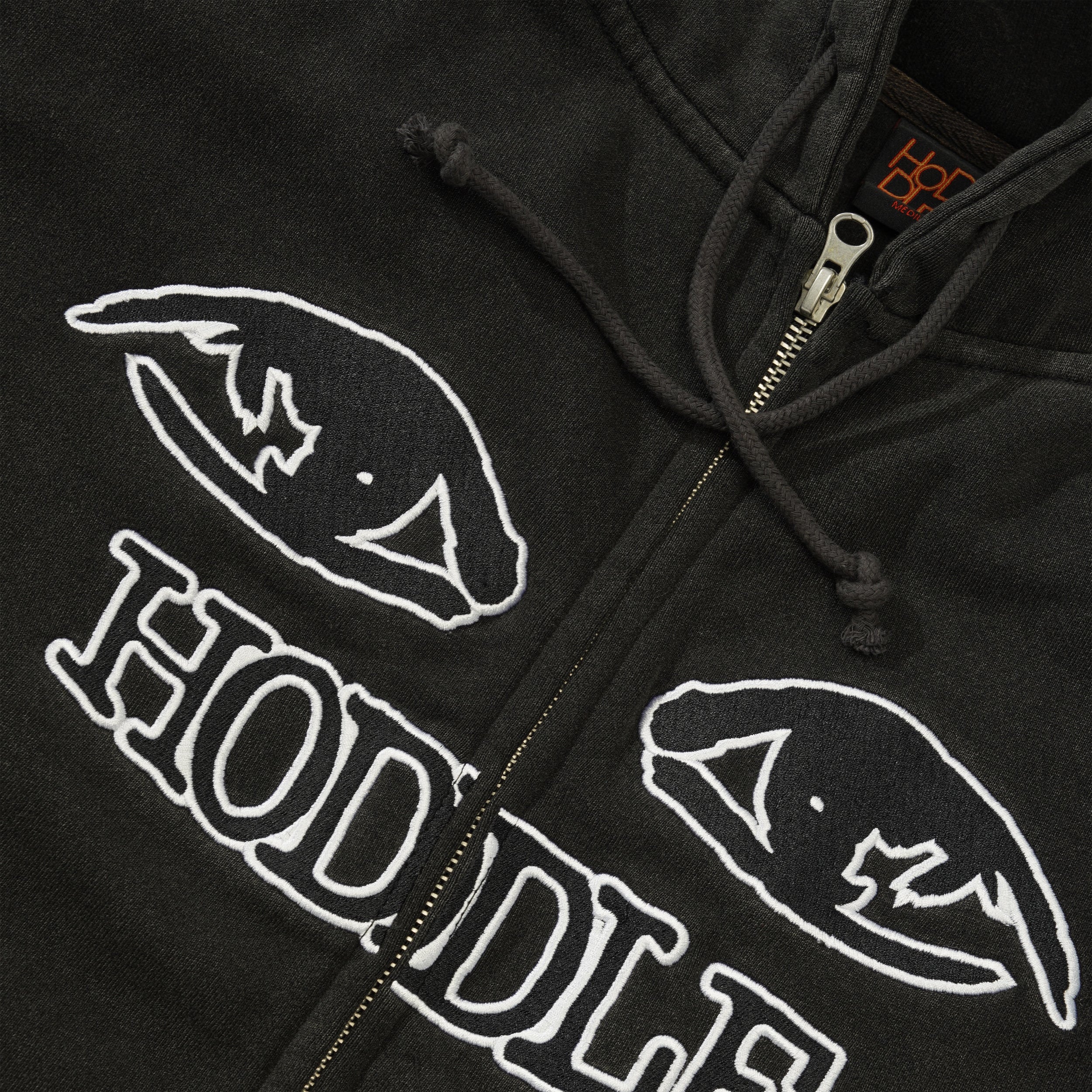 Watcher Zip Up Hood, Black Wash - Image 2