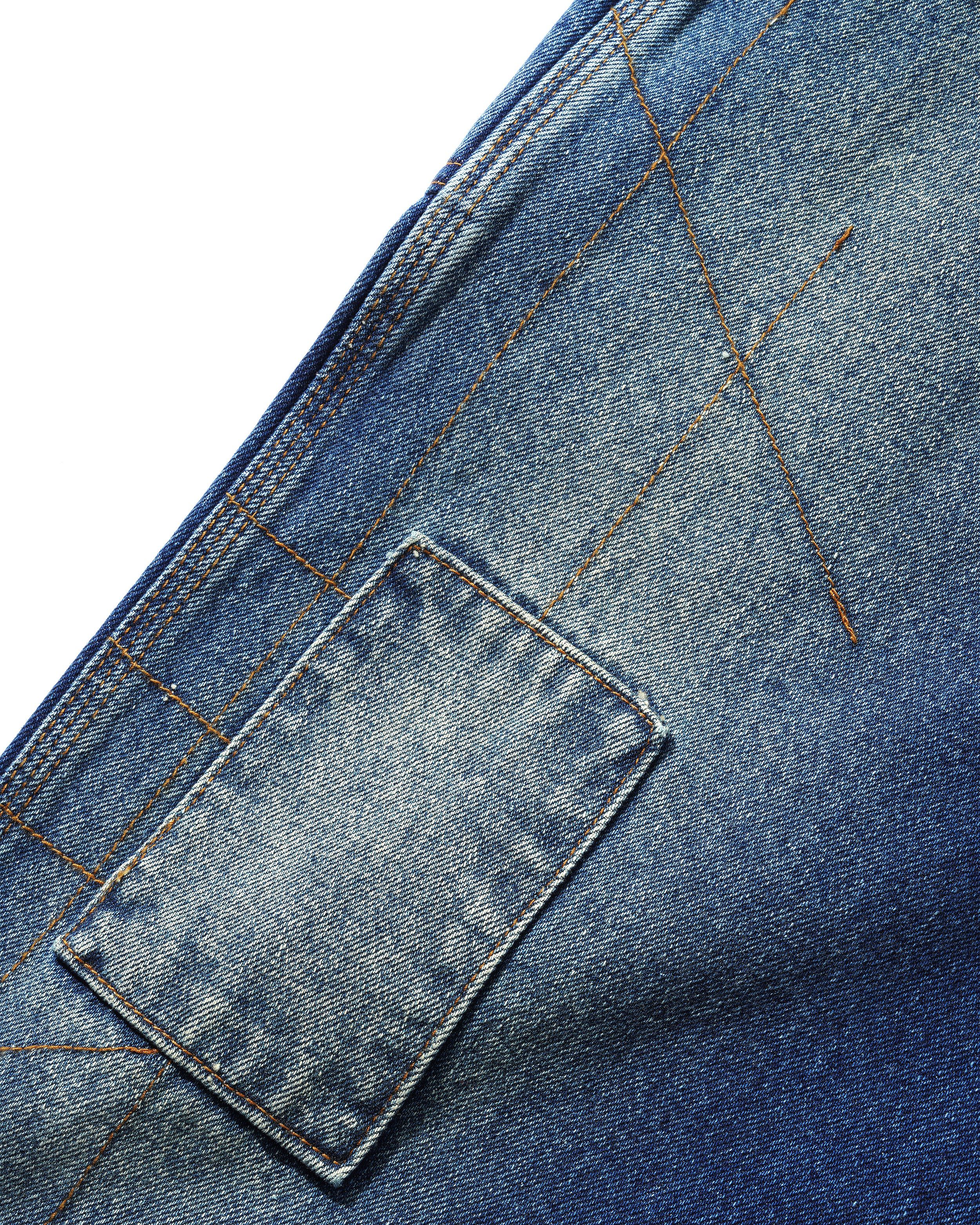Weathergear Denim Jeans, Repaired Indigo - Image 5
