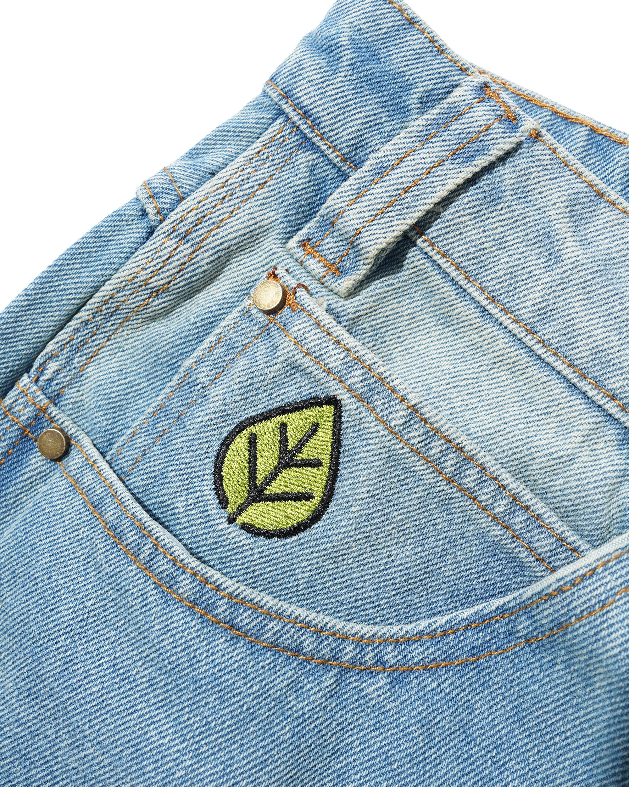 Weathergear Denim Shorts, Distressed Indigo - Image 3