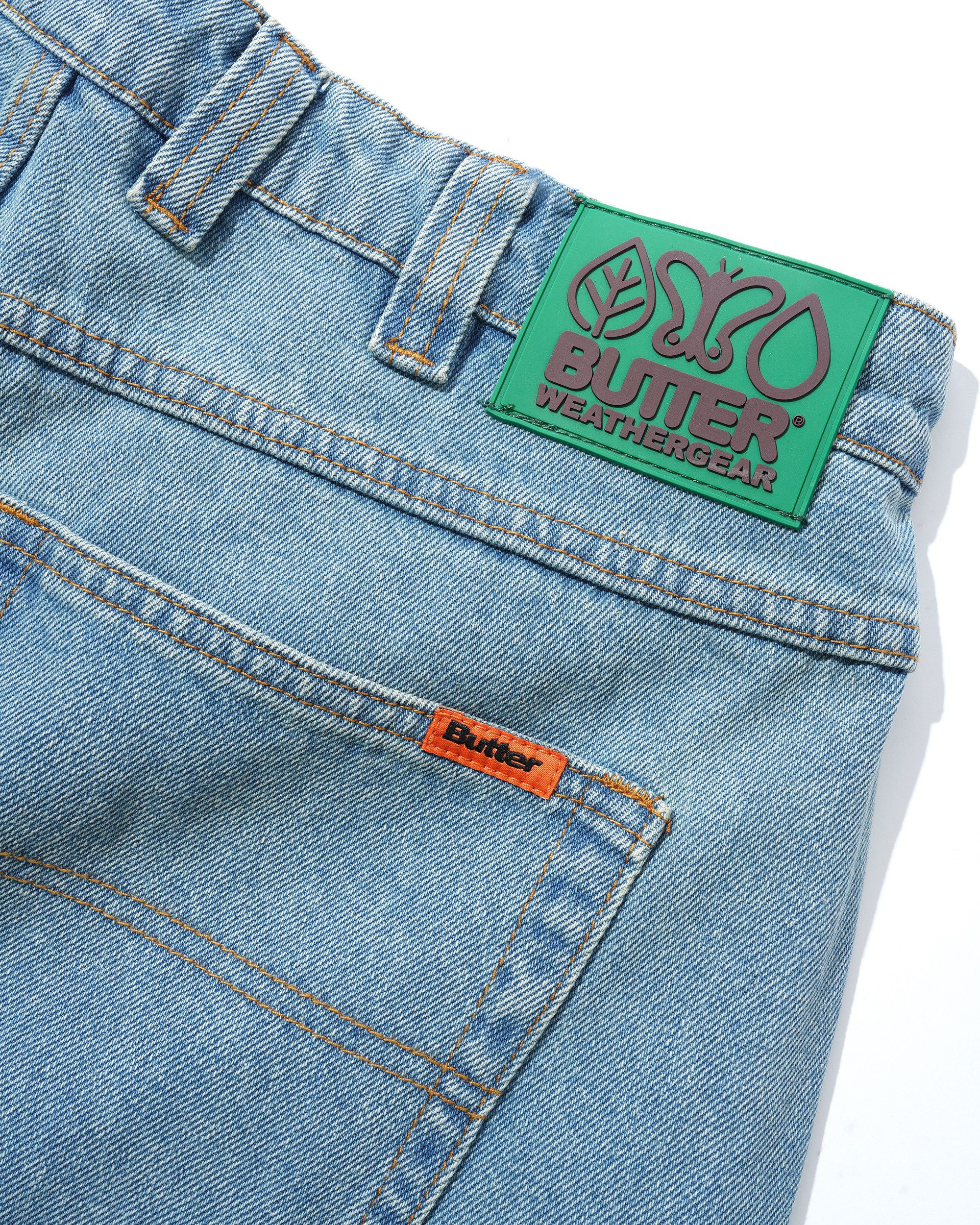 Weathergear Denim Shorts, Distressed Indigo - Image 4