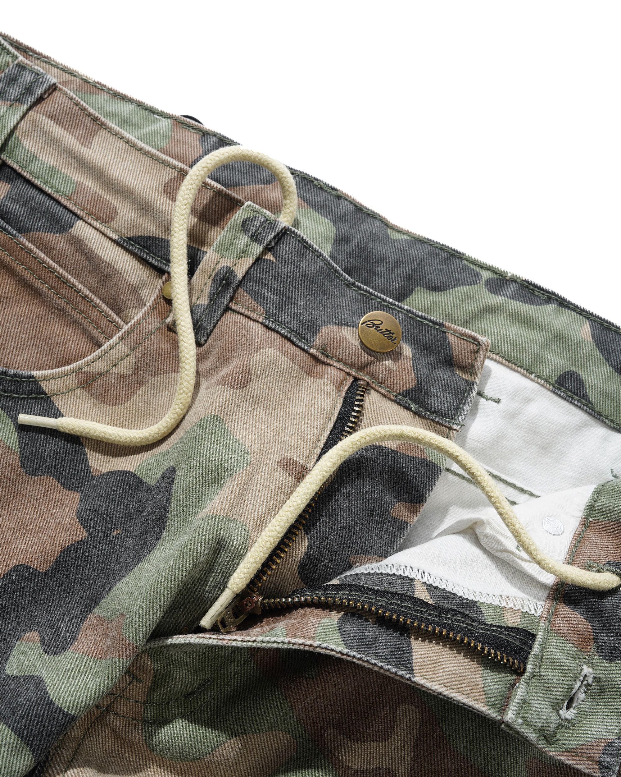Weathergear Denim Shorts, Woodland Camo - Image 7