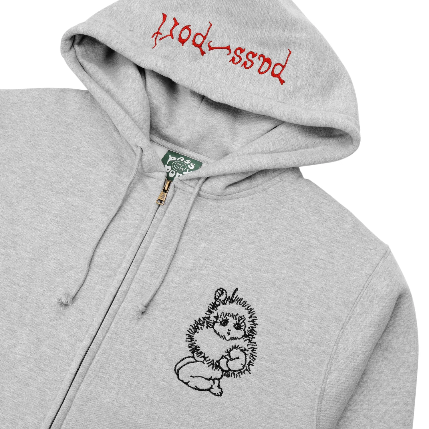 Webbed Bed Zip-Thru Pullover Hood, Ash - Image 3