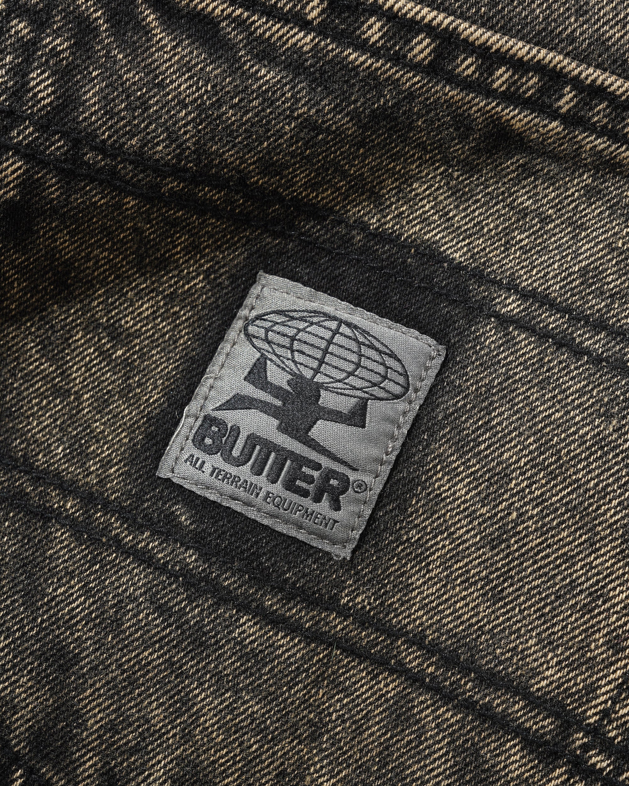 Wide Cut Denim Jeans, Acid Washed Brown - Image 3