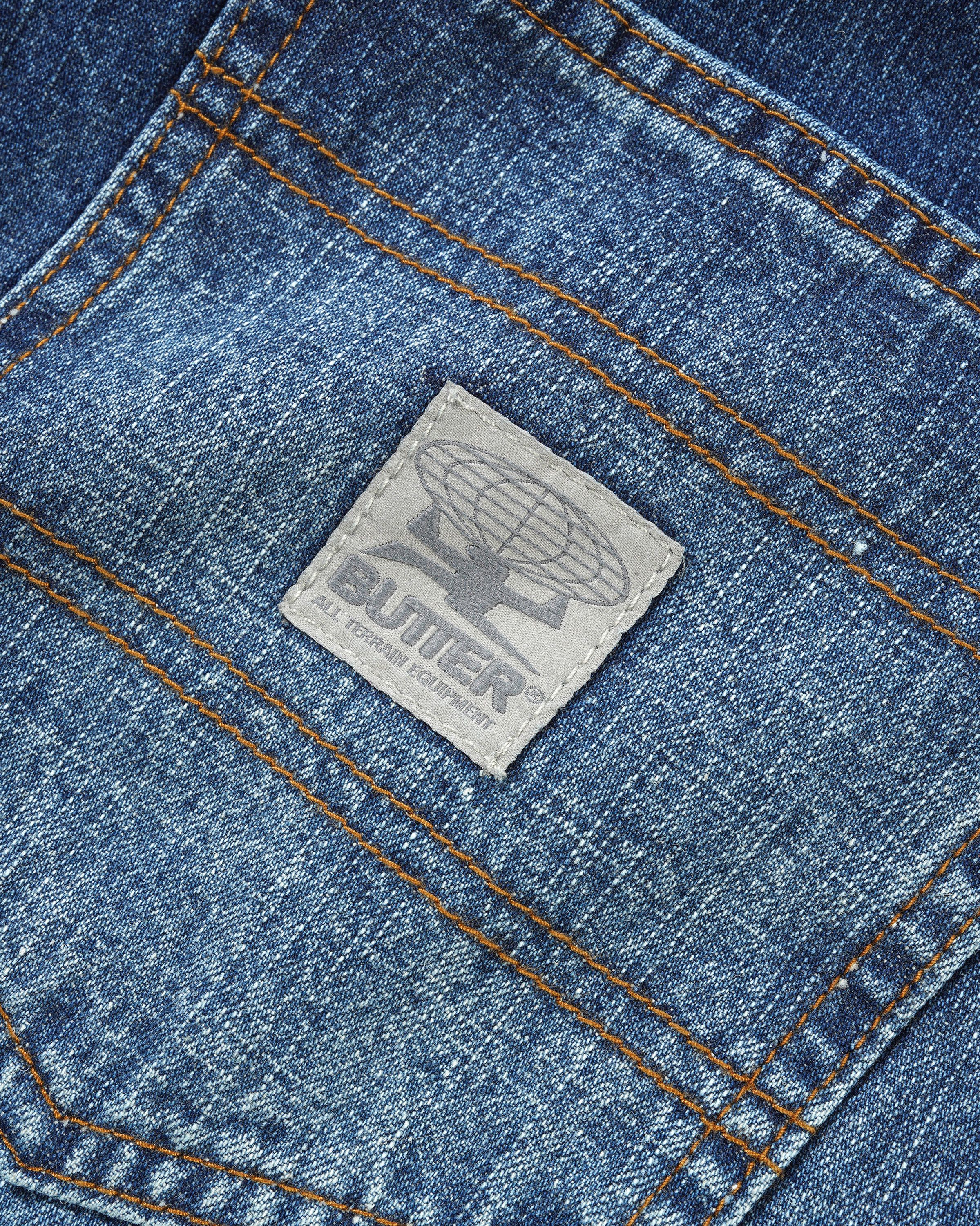 Wide Cut Denim Jeans, Dark Blue Slub - Image 3