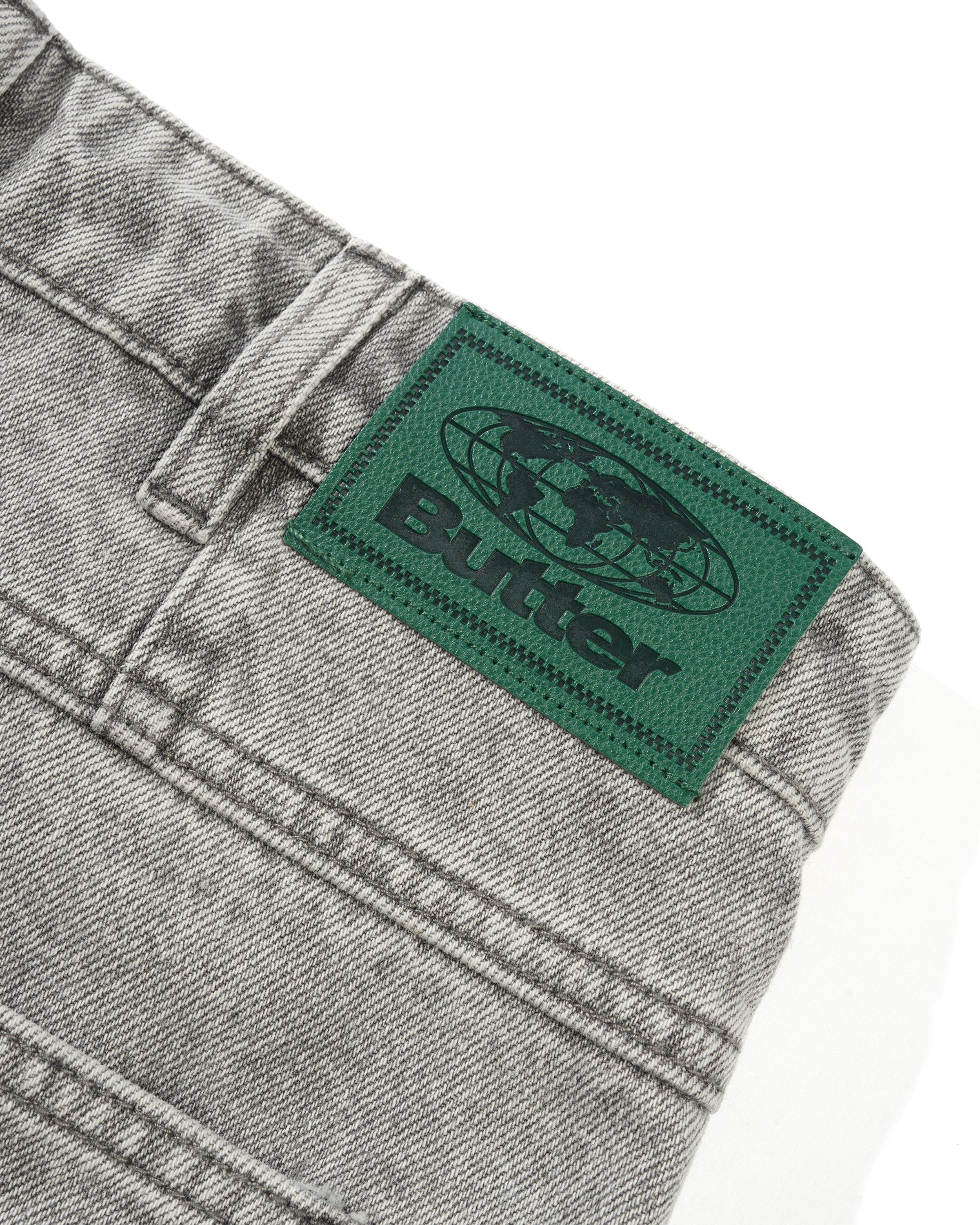 Wide Cut Denim Jeans, Grey Wash - Image 4