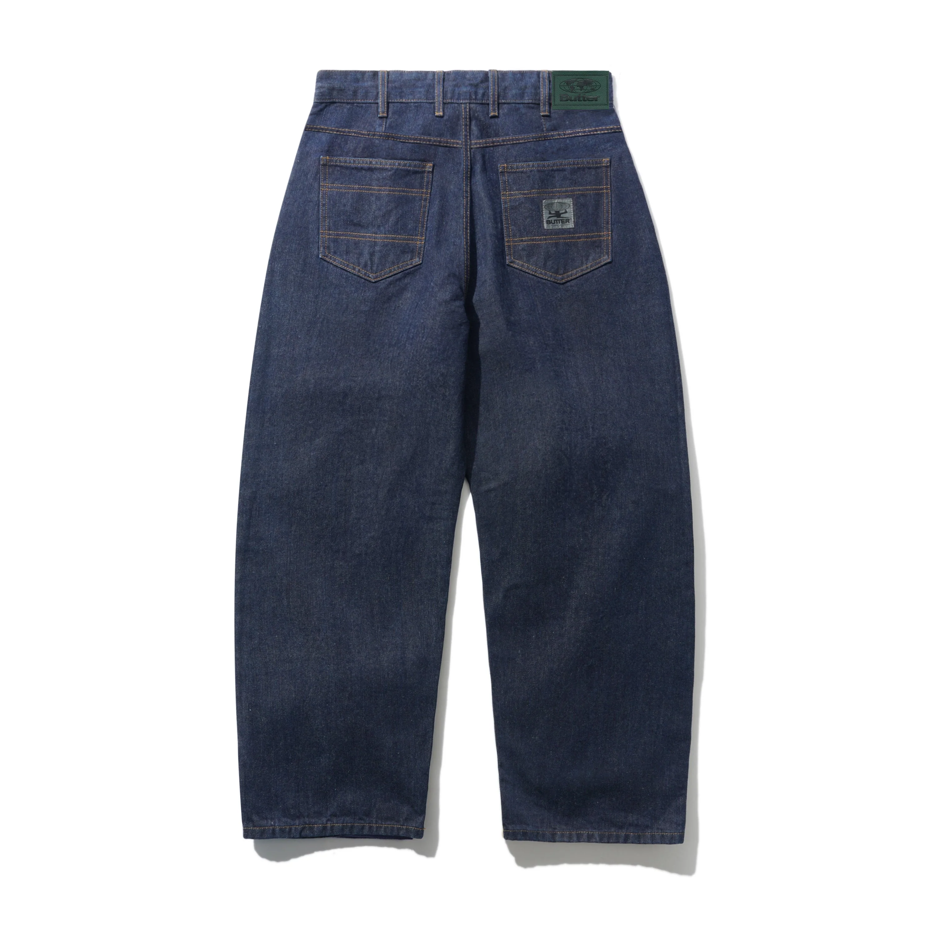 Wide Cut Denim Jeans, Selvedge Blue - Image 2