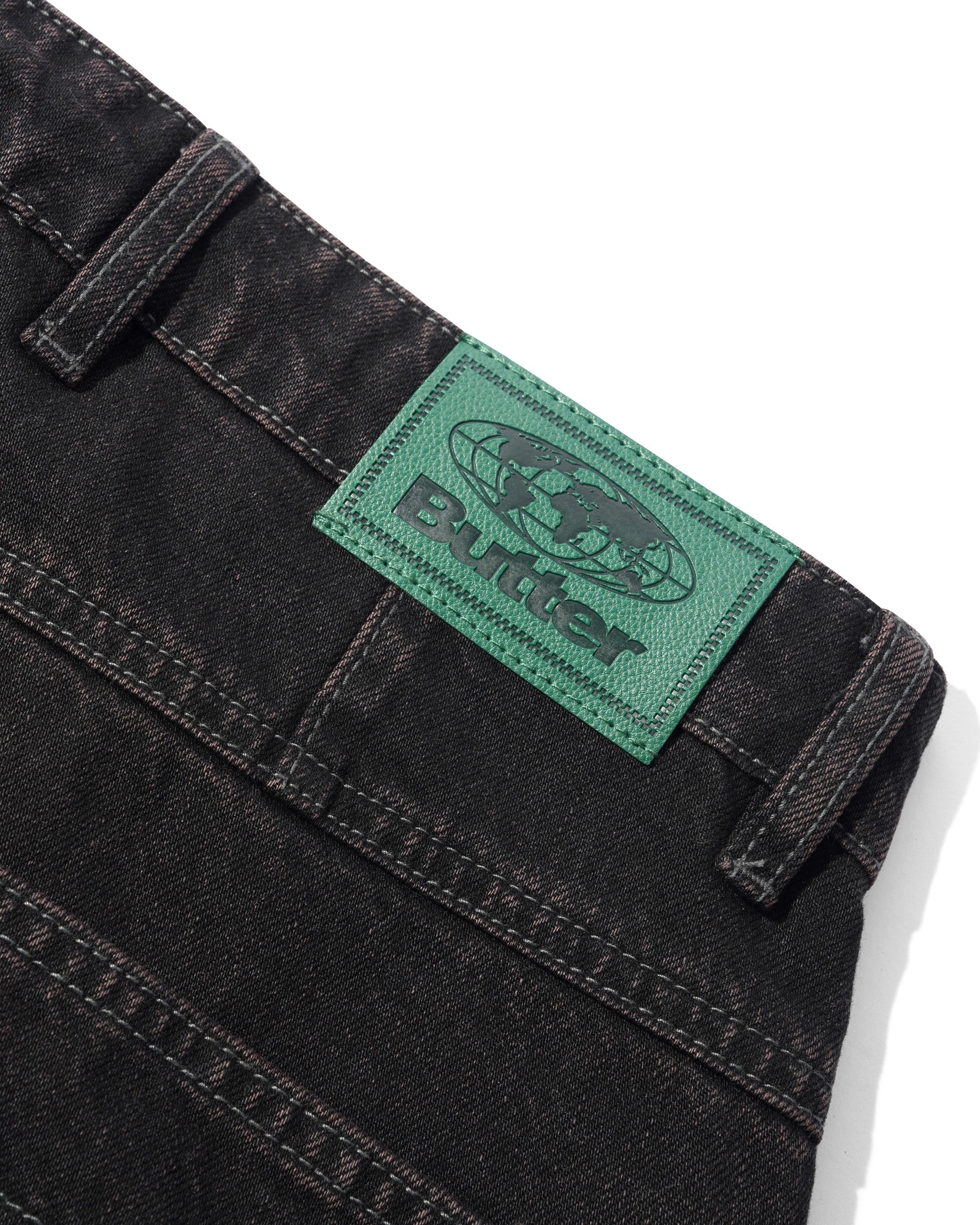 Wide Cut Denim Jeans, Tinted Black - Image 4
