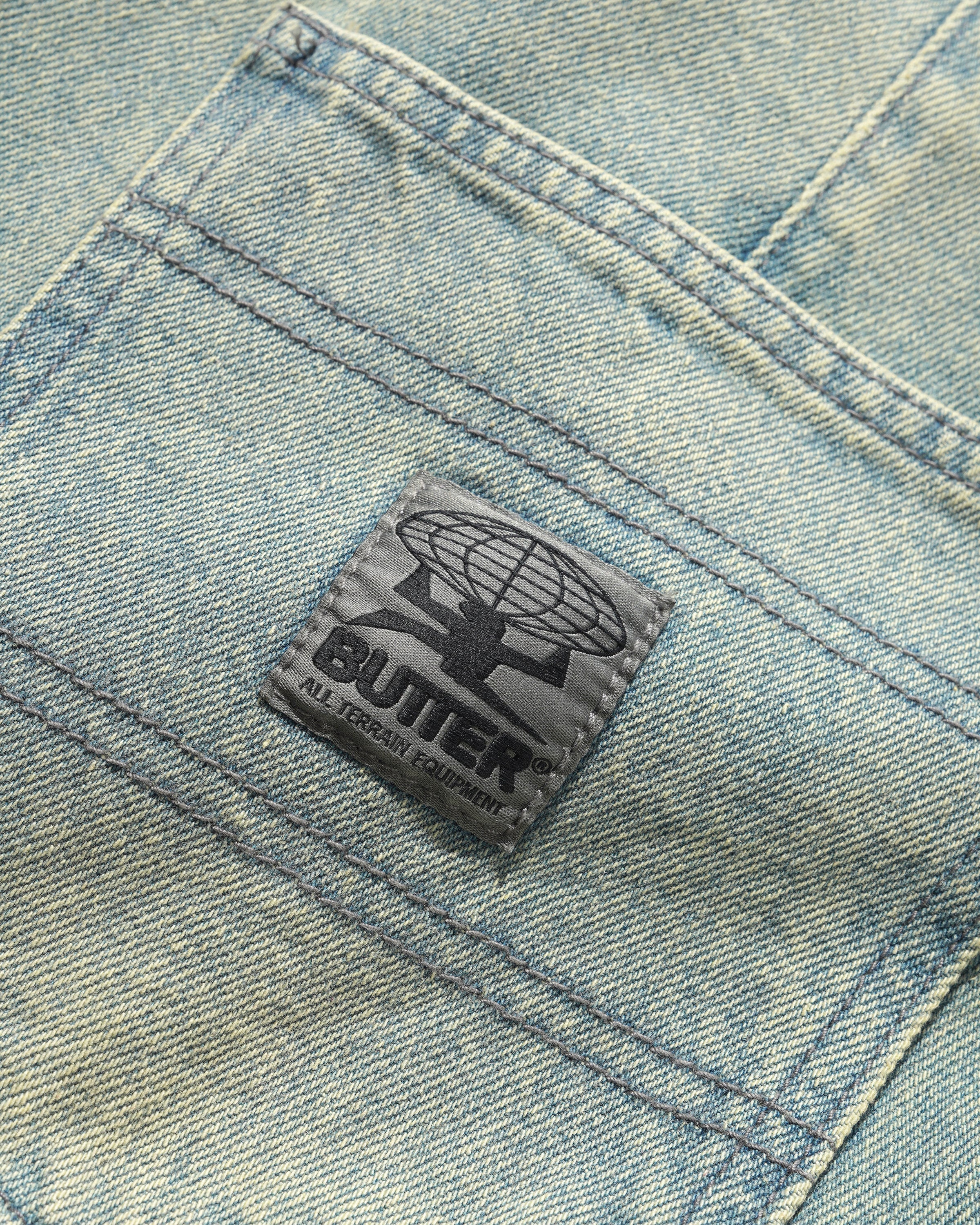 Wide Cut Denim Jeans, Tinted Blue Wash - Image 3