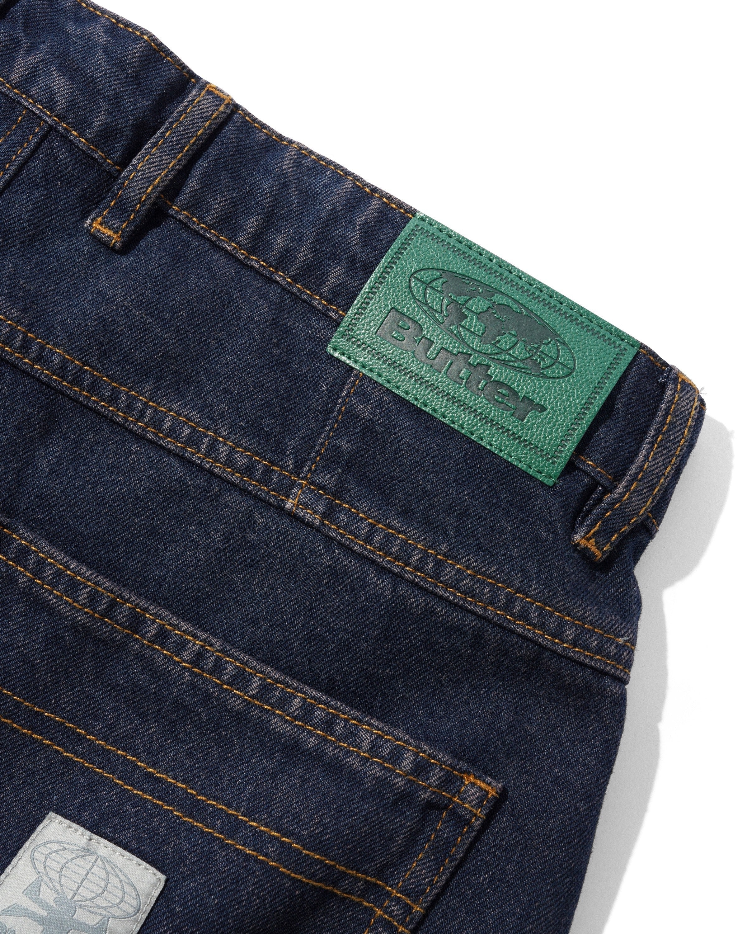 Wide Cut Denim Jeans, Tinted Dark Indigo - Image 4