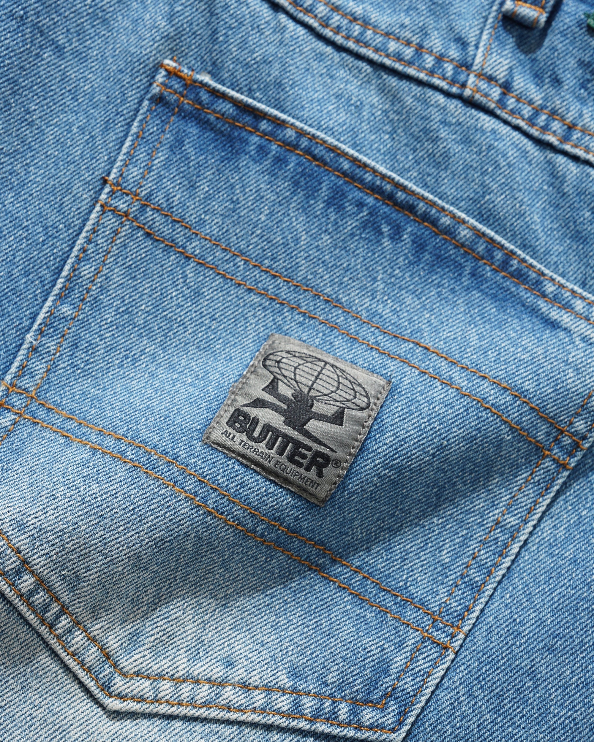 Wide Cut Denim Jeans, Worn Indigo - Image 3
