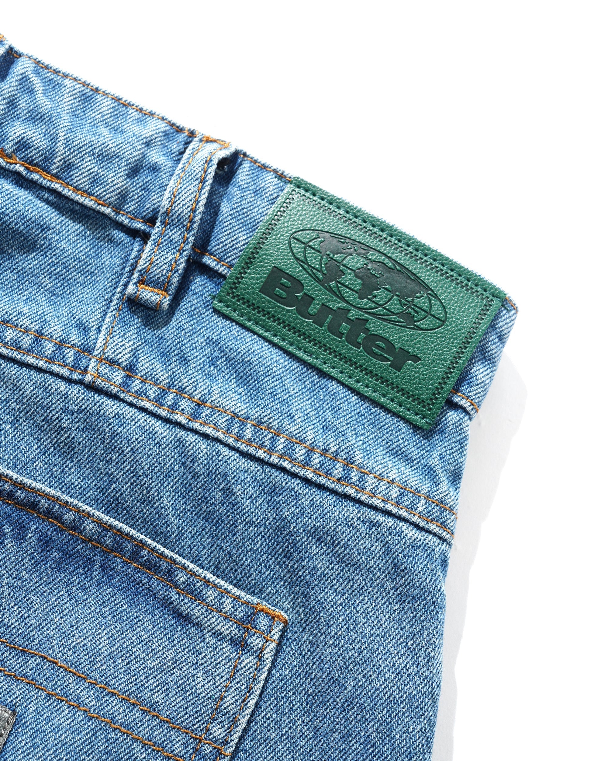 Wide Cut Denim Jeans, Worn Indigo - Image 4