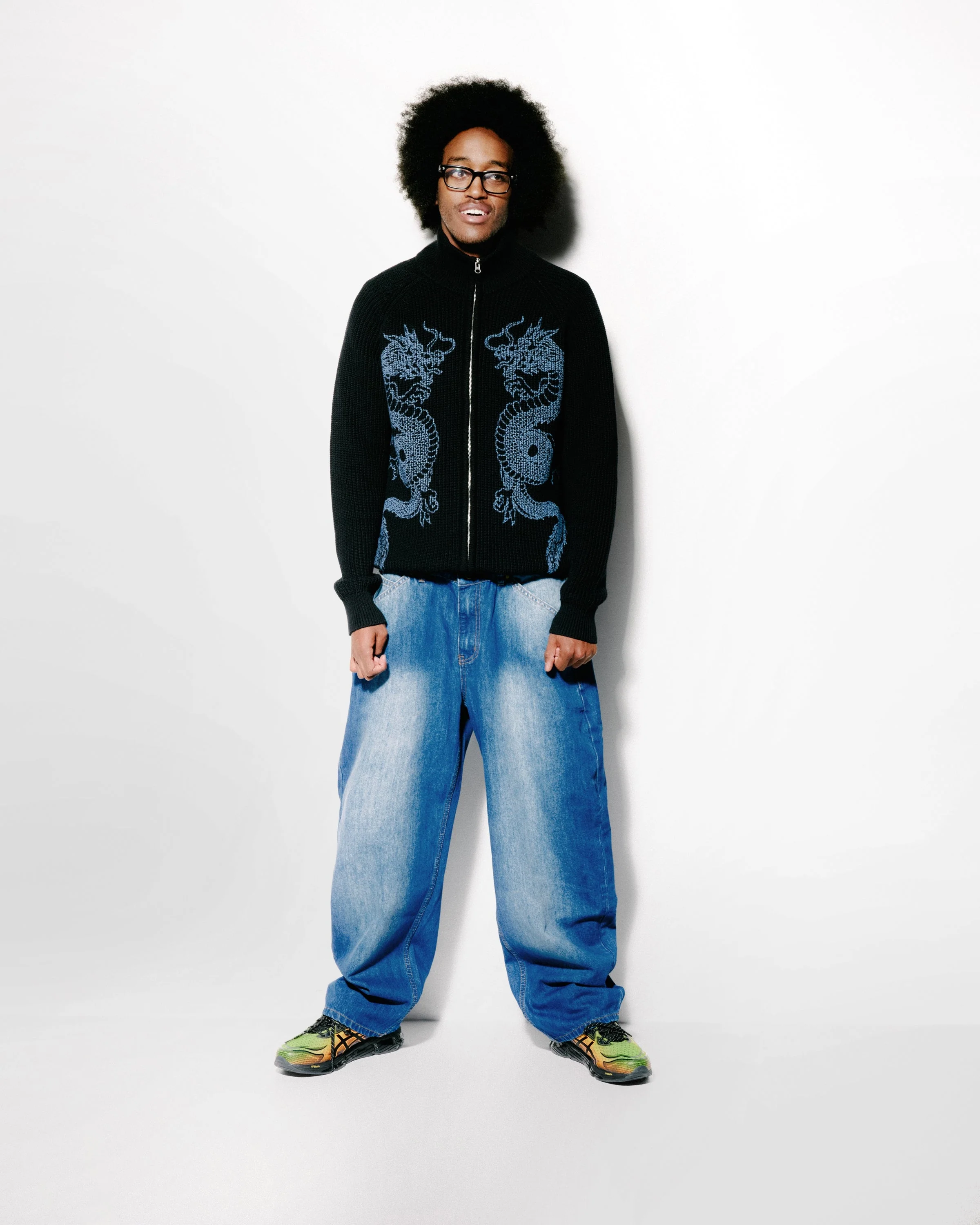 Wide Cut Denim Jeans, Worn Indigo - Image 6