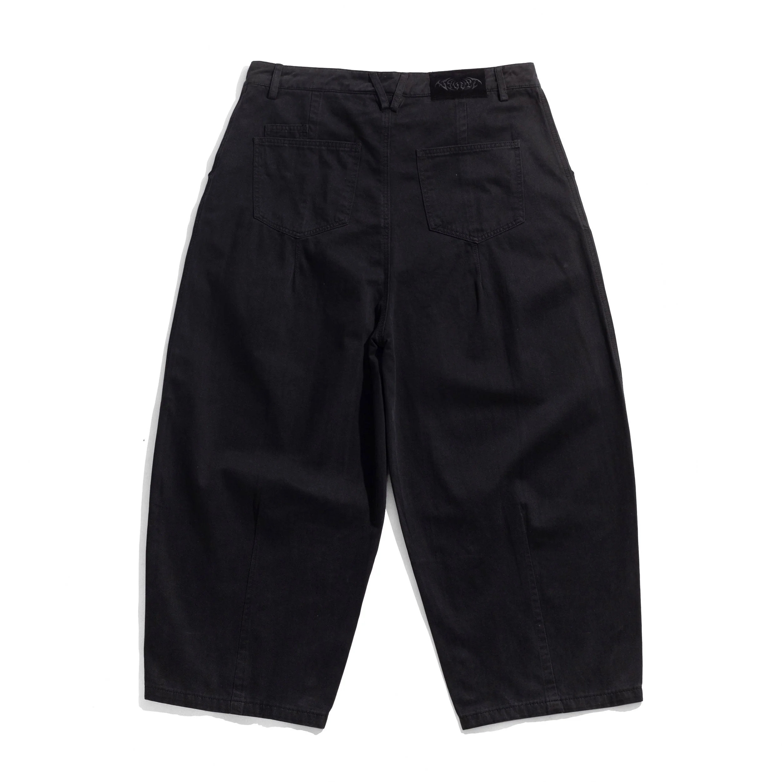 Wide Leg Canvas Pants, Black - Image 2