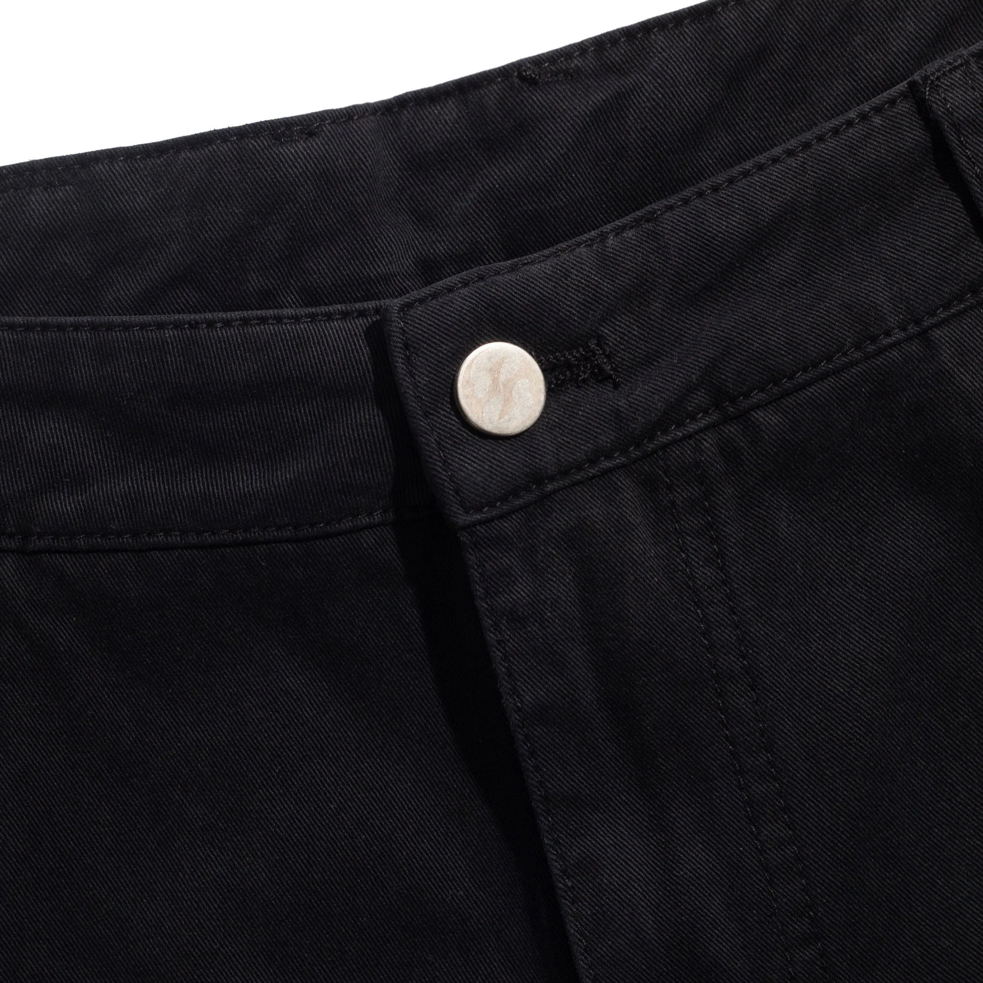 Wide Leg Canvas Pants, Black - Image 4