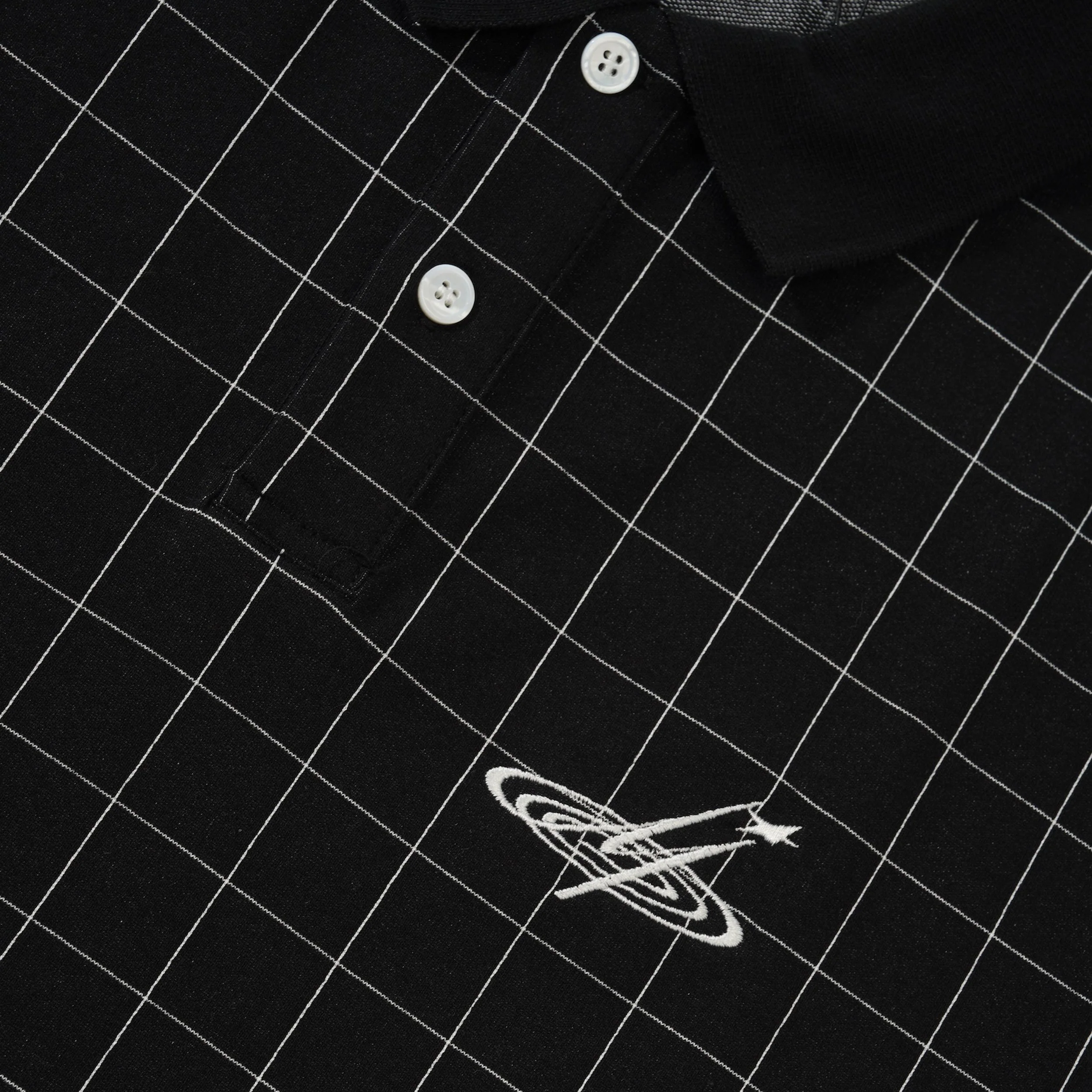 Window Pane Polo, Black - Image 2