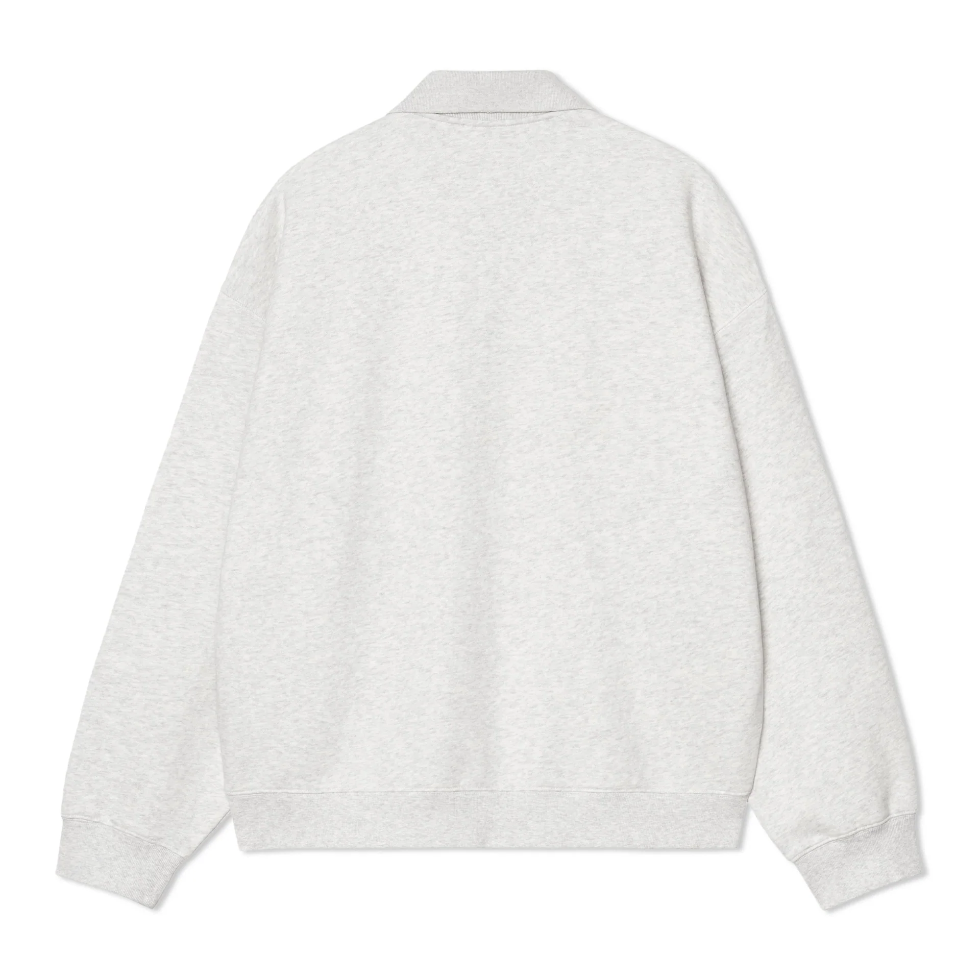 WIP Label Polo Sweat, Ash Heather - Image 2