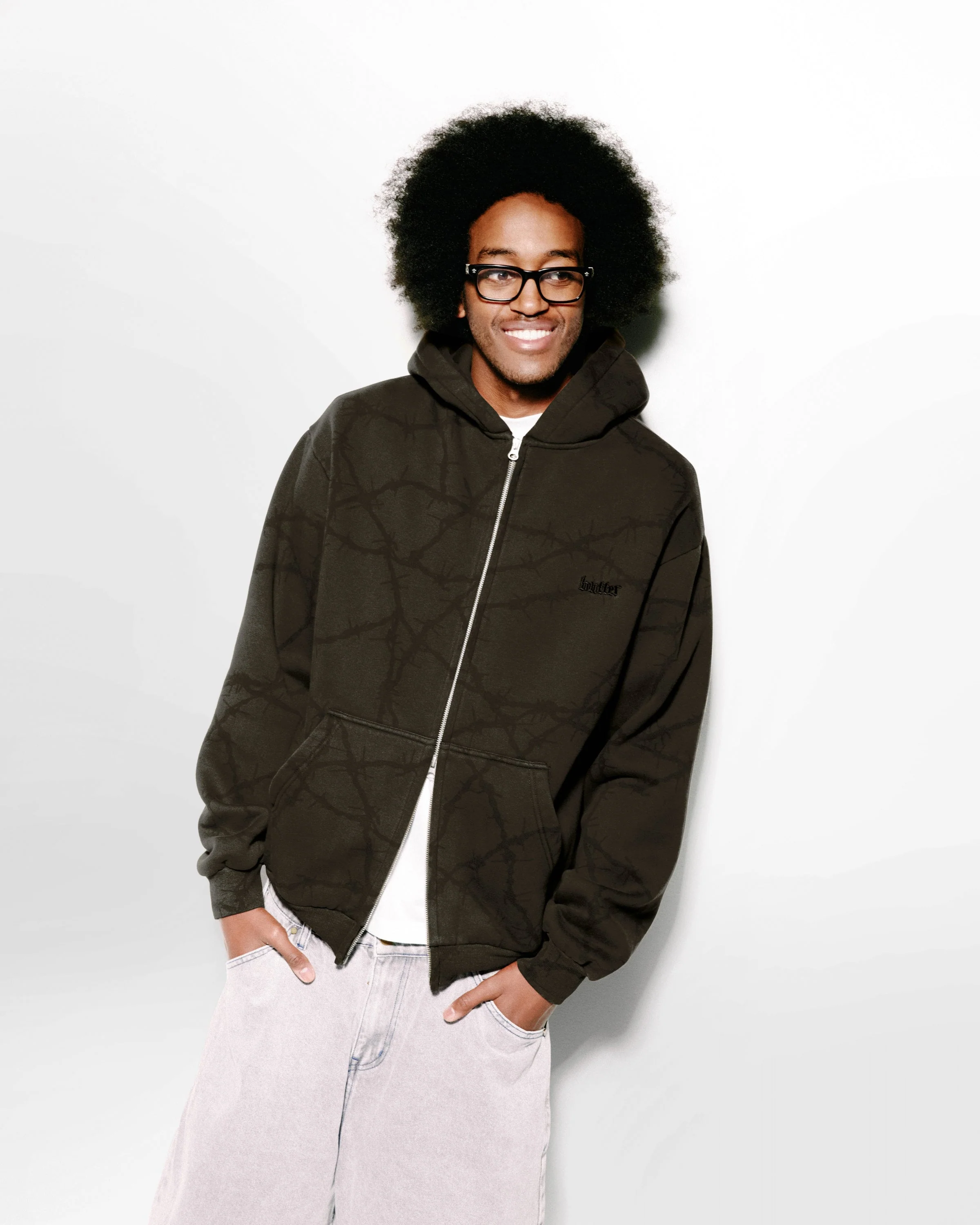 Wired Zip-Thru Hood, Fudge - Image 5
