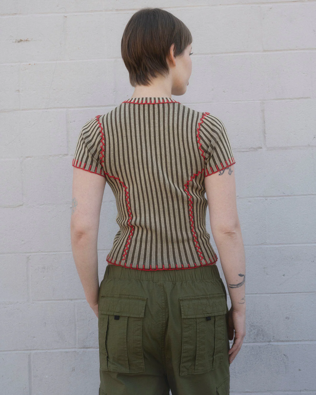 Womens Mariel Sport Knit Top, Sand - Image 4