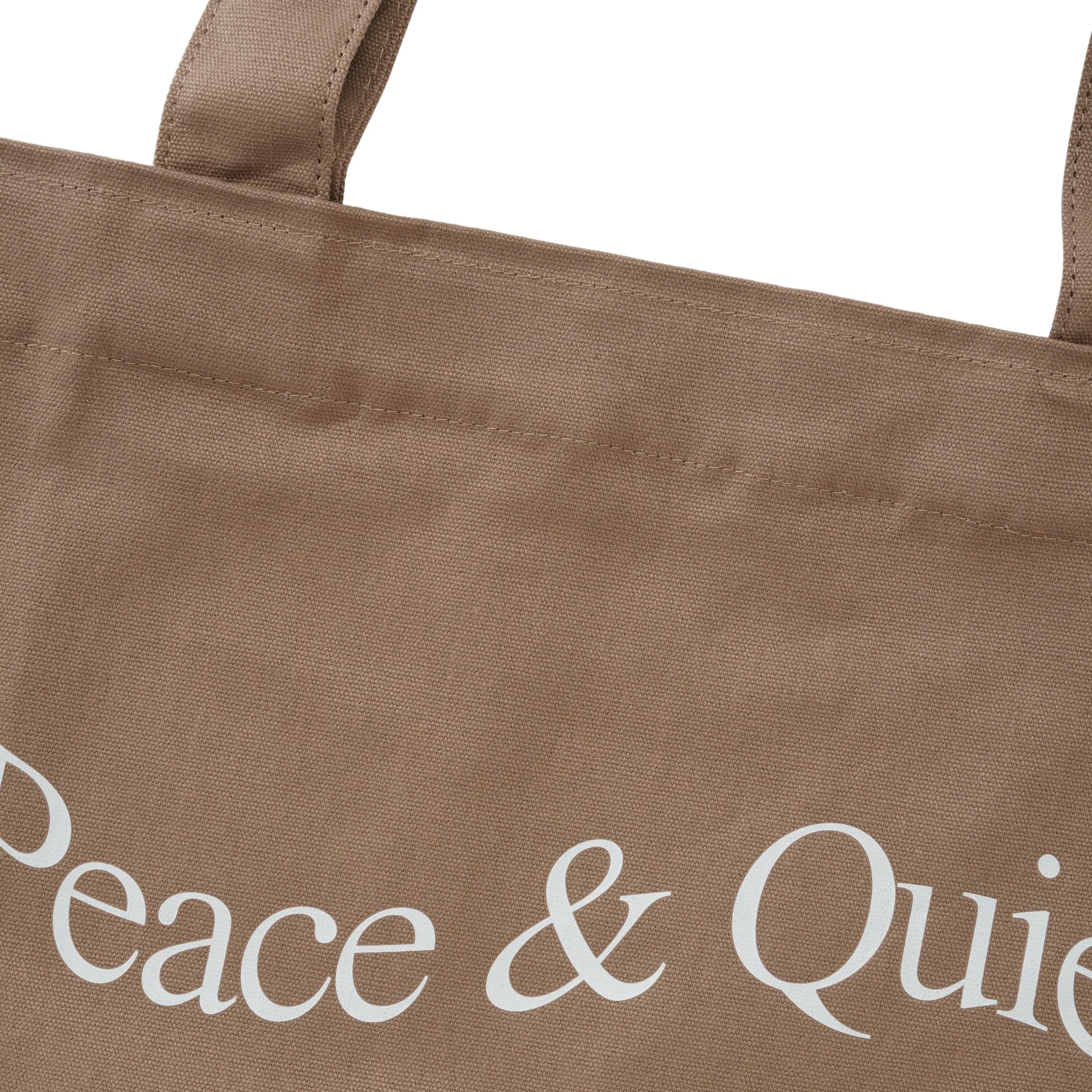 Wordmark Pigment Dyed Tote, Taupe - Image 2