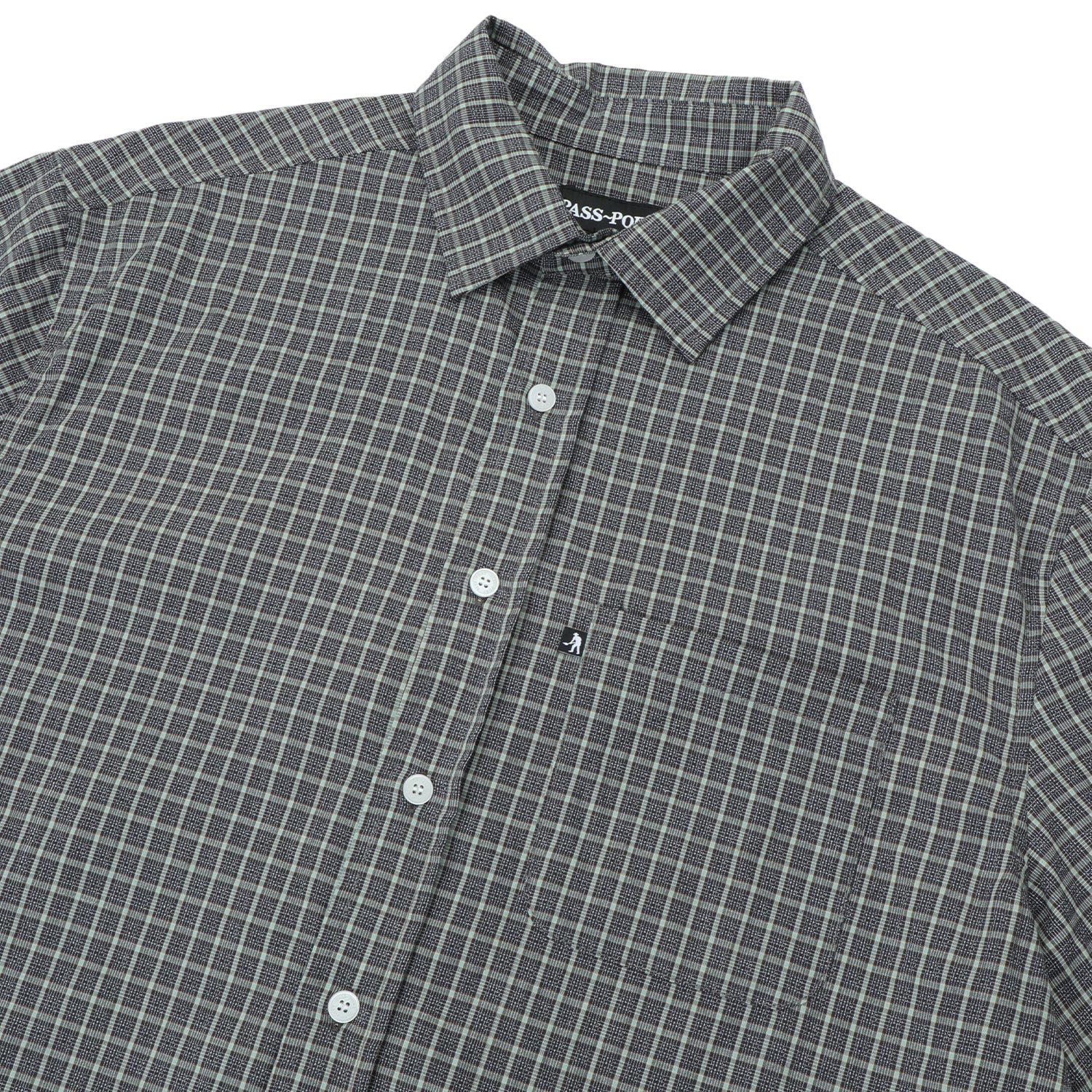 Workers Check L/S Shirt, Grey - Image 2