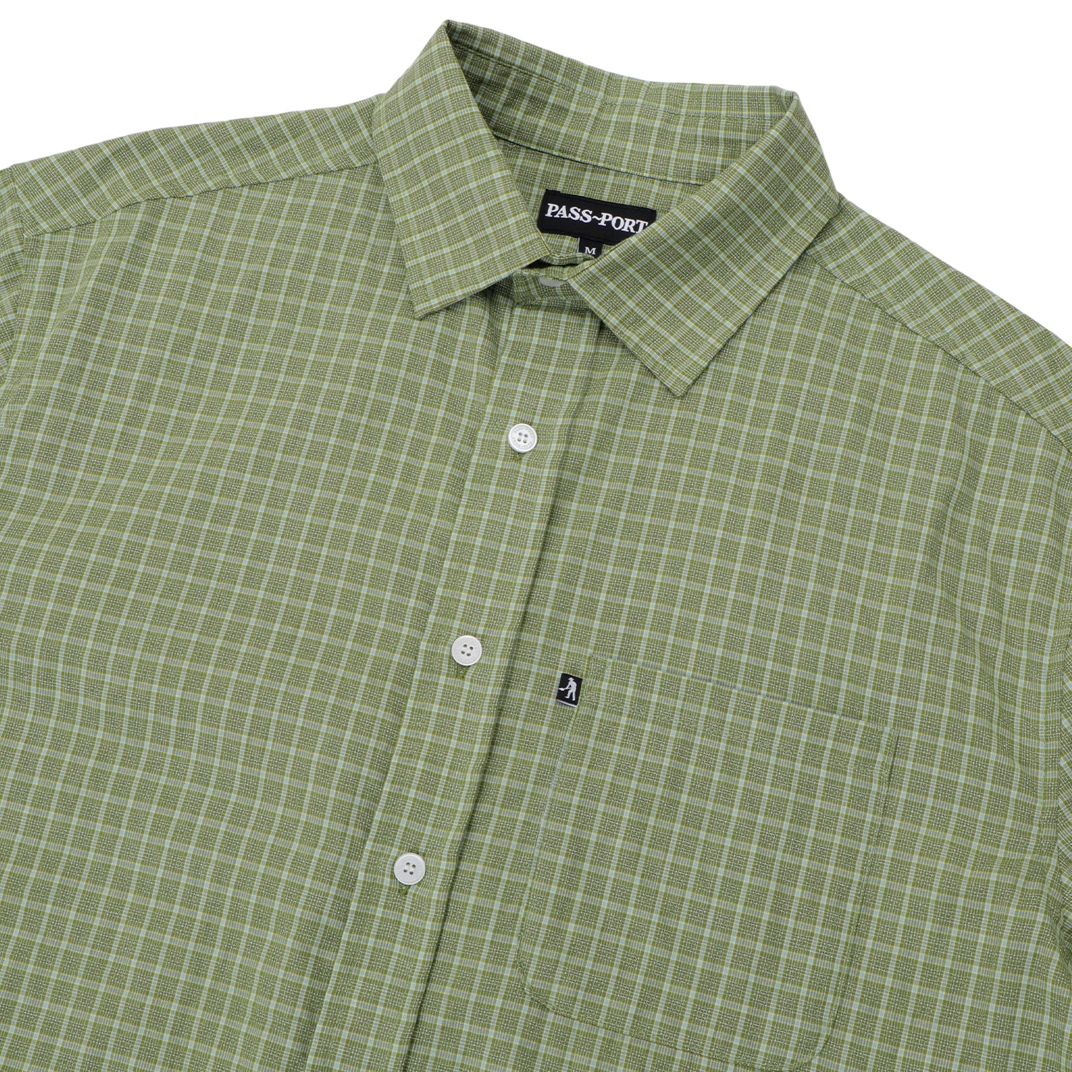 Workers Check S/S Shirt, Sage - Image 2
