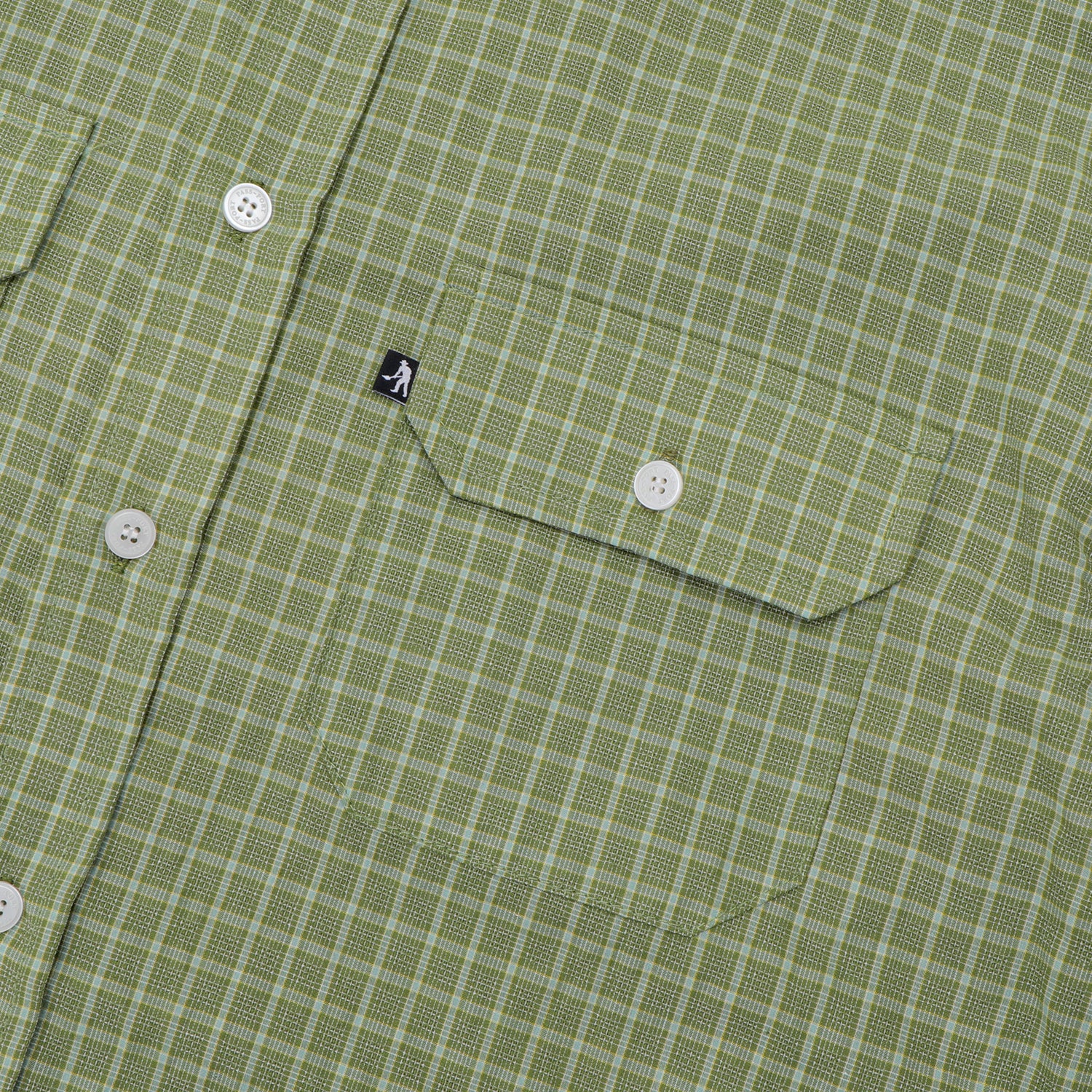 Workers Check S/S Shirt, Sage - Image 4