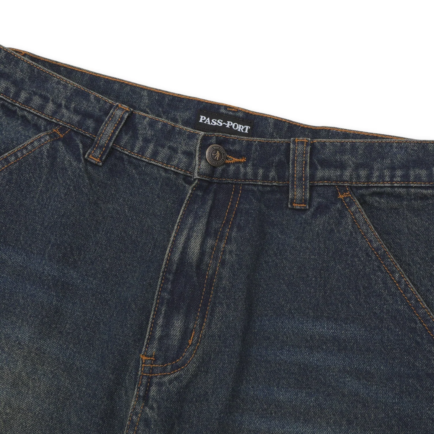 Workers Club Classic Jean Short, Washed Dark indigo - Image 2