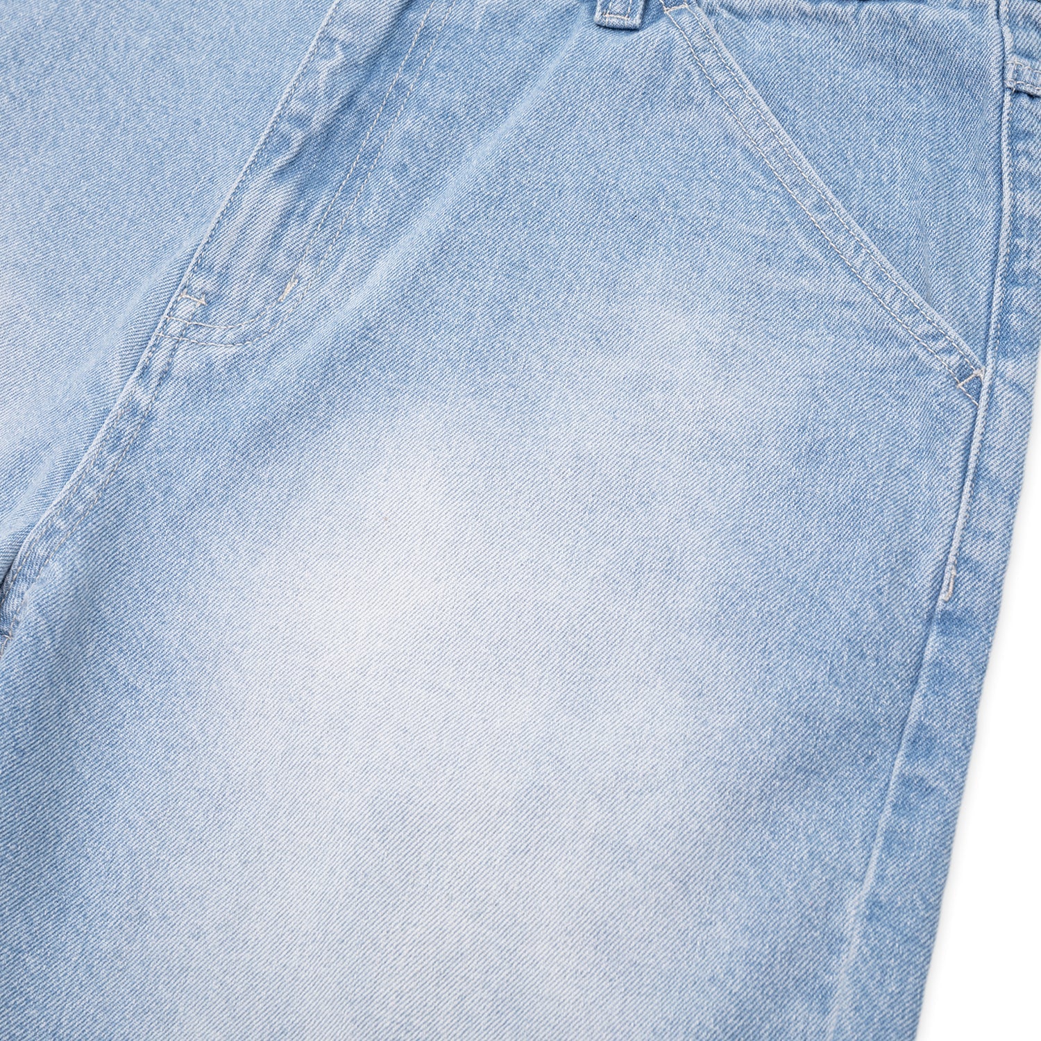 Workers Club Jean Short, Faded Wash Light Indigo - Image 2