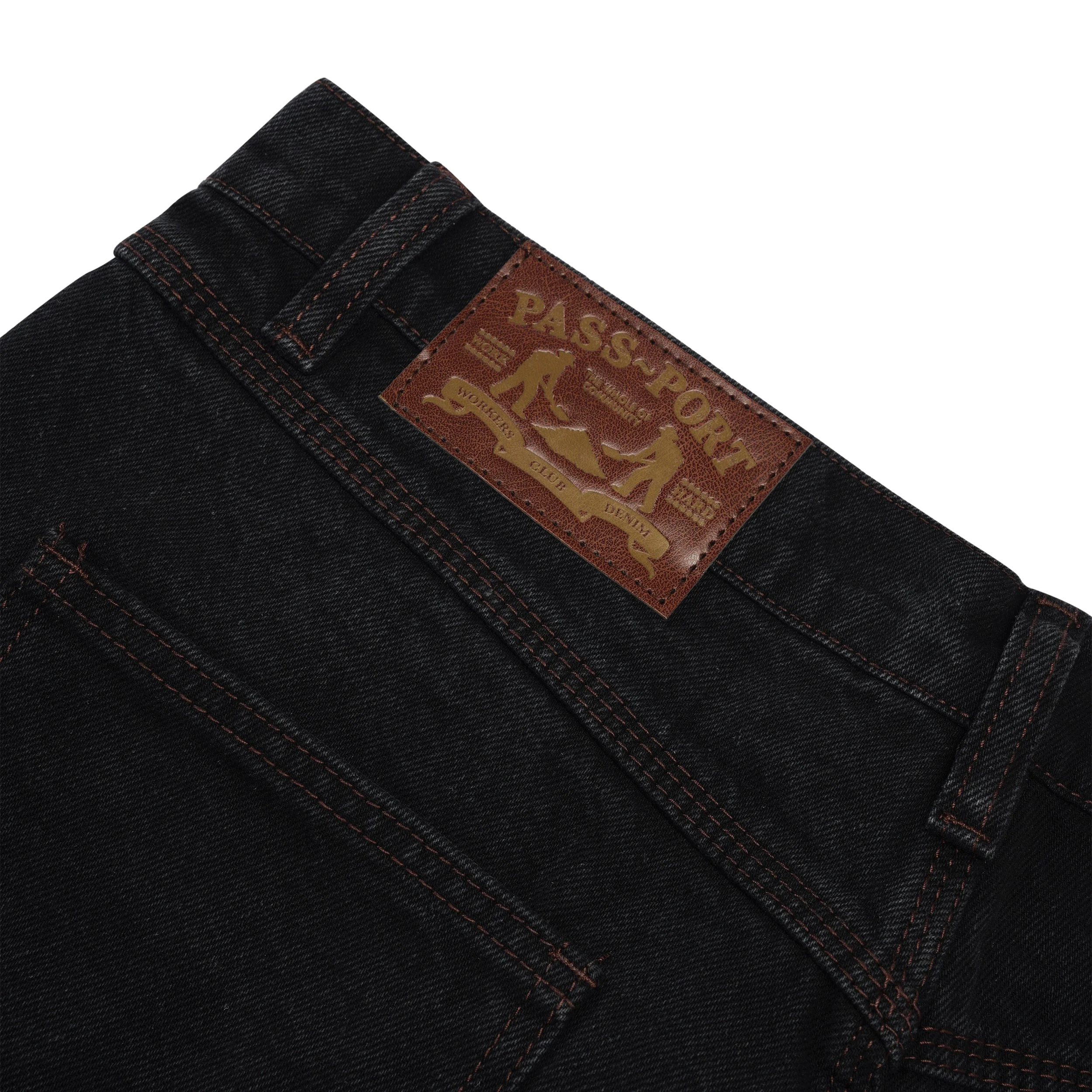 Workers Club Jean Shorts, Washed Black - Image 4