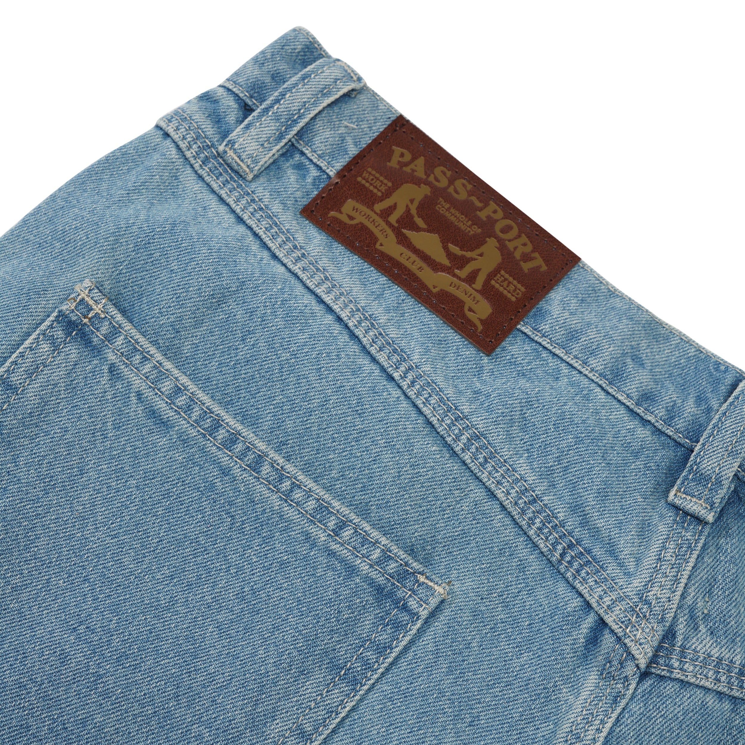 Workers Club Jean Shorts, Washed Light Indigo - Image 4