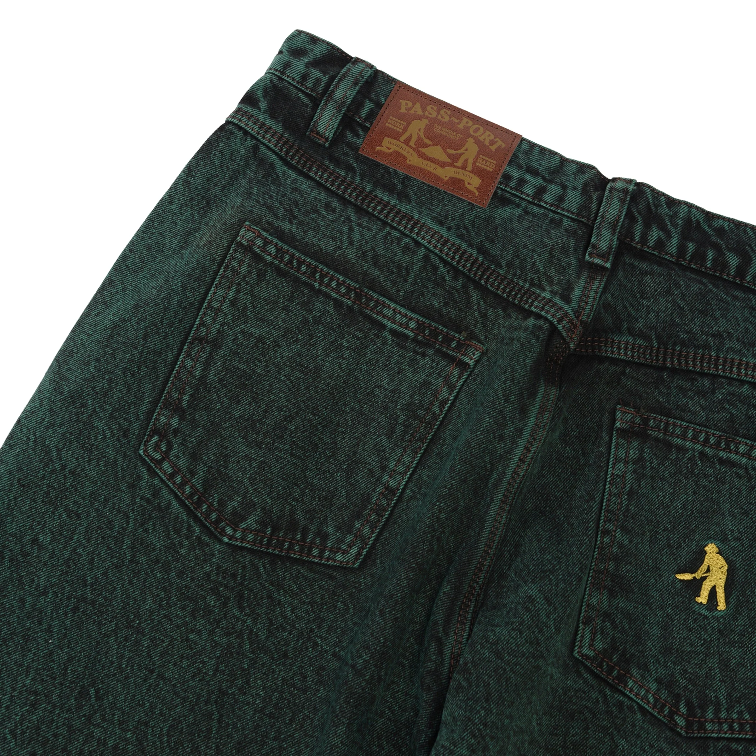 Workers Club Jeans, Dark Green Over-Dye - Image 3
