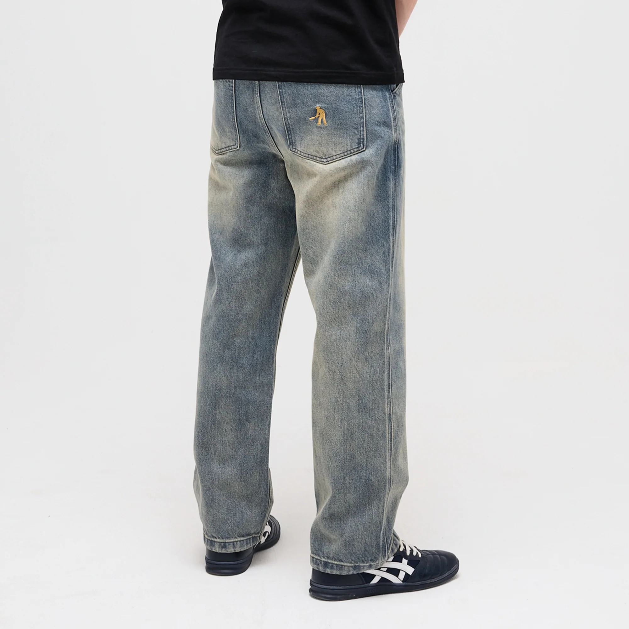 Workers Club Straight Leg Jean, Faded Wash Grey - Image 5